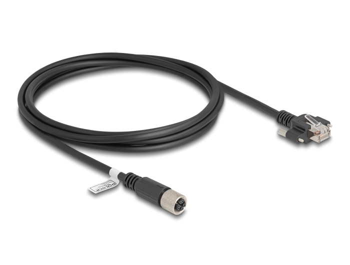 Delock Netzwerkkabel - 8 pin M12-X (W) zu RJ-45 (M)