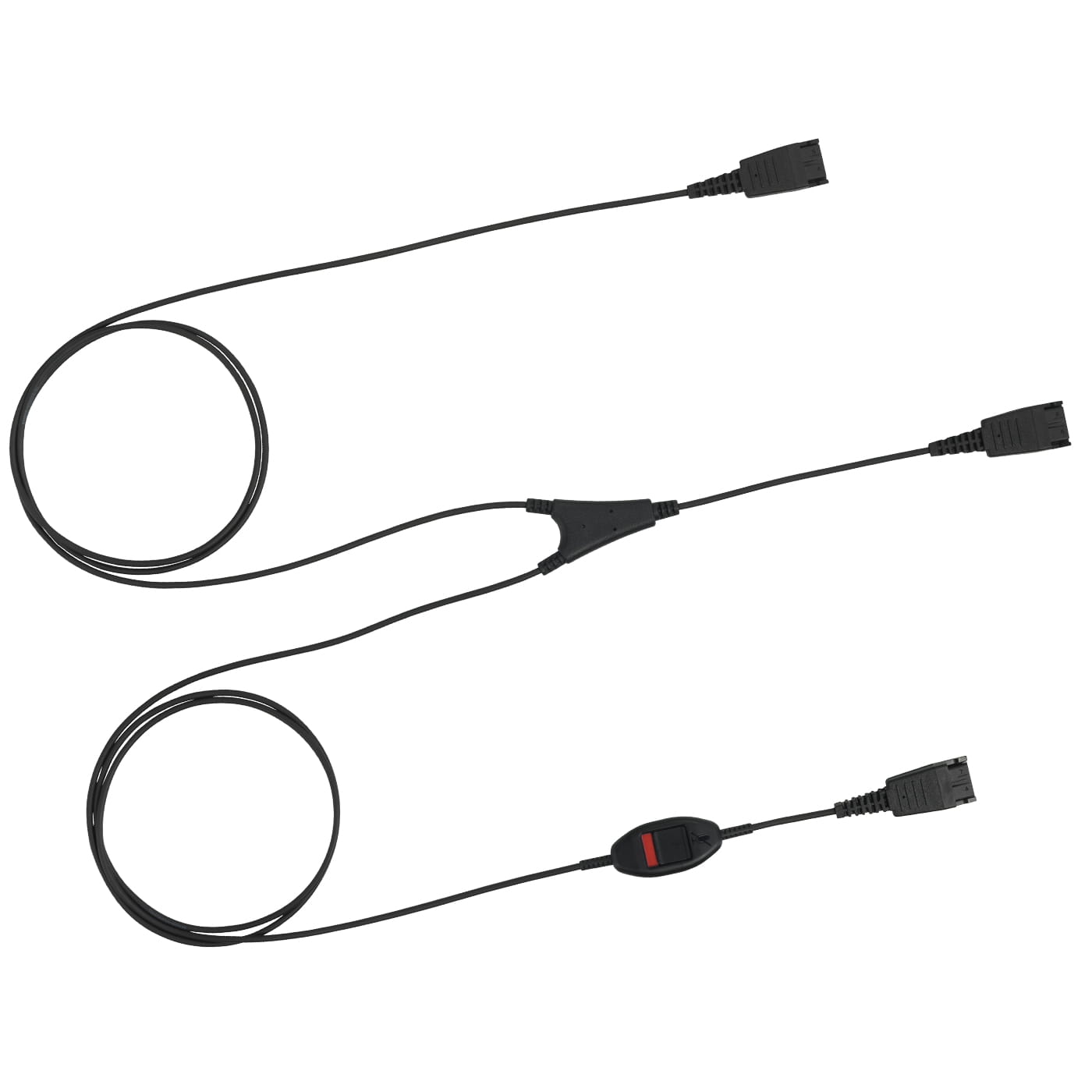 Jabra Supervisorkabel: QD auf 2x QD (incl. Mute-Switch)