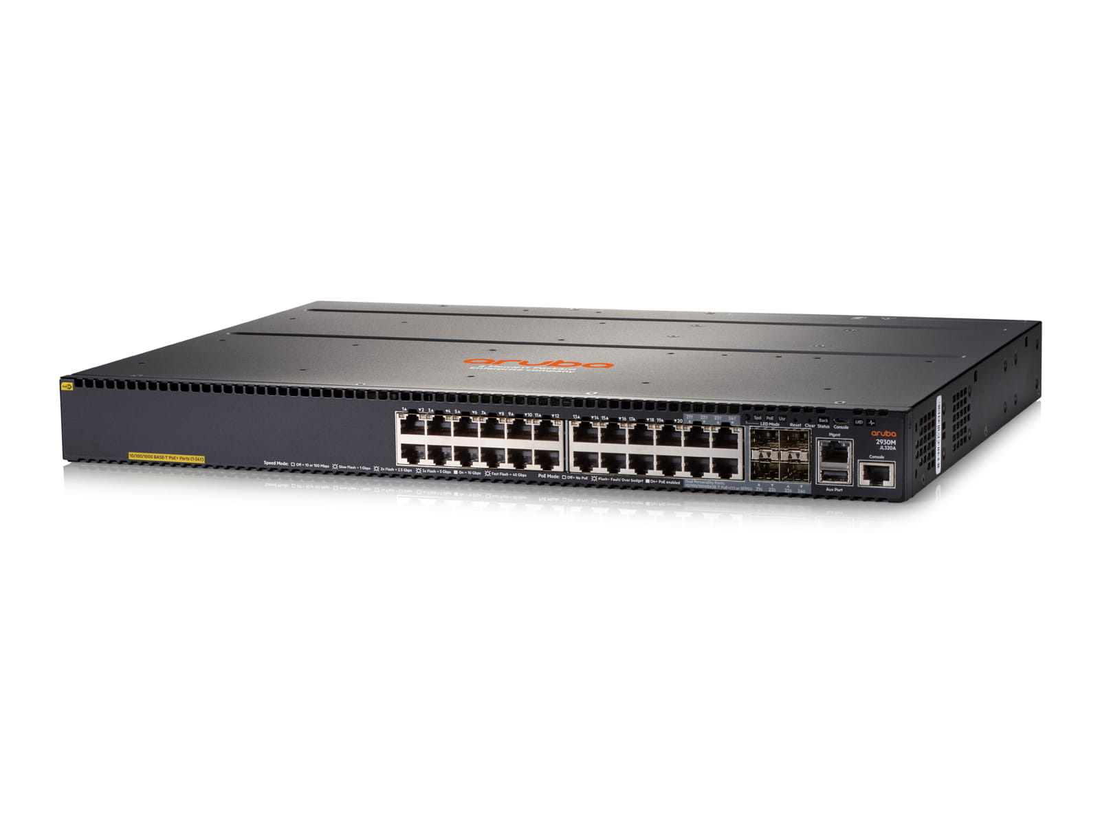 HPE Aruba Networking 2930M 24G POE+ 1-Slot - Switch - L3 - managed - 20 x 10/100/1000 (PoE+)