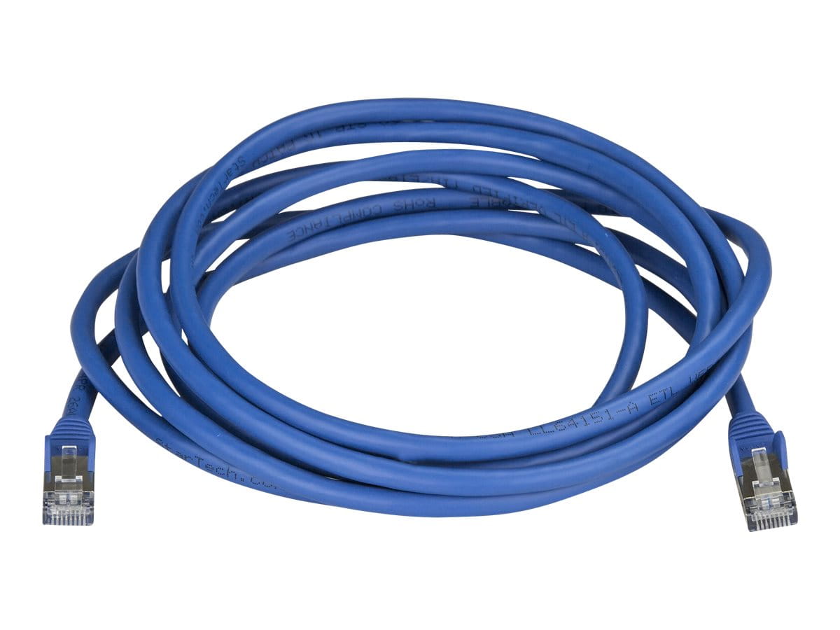 StarTech.com 3m CAT6A Ethernet Cable, 10 Gigabit Shielded Snagless RJ45 100W PoE Patch Cord, CAT 6A 10GbE STP Network Cable w/Strain Relief, Blue, UL Certified Wiring/TIA - Category 6A - 26AWG (6ASPAT3MBL)