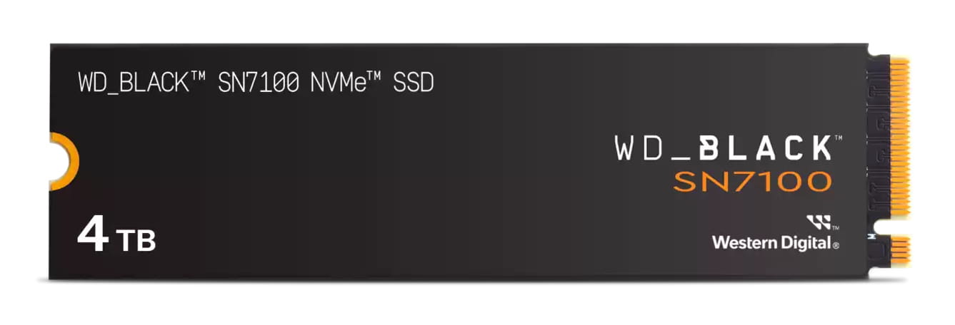 WD WD_BLACK SN7100 WDS400T4X0E-00CJA0 - SSD - 4 TB - intern - M.2 2280 - PCIe 4.0 x4 (NVMe)