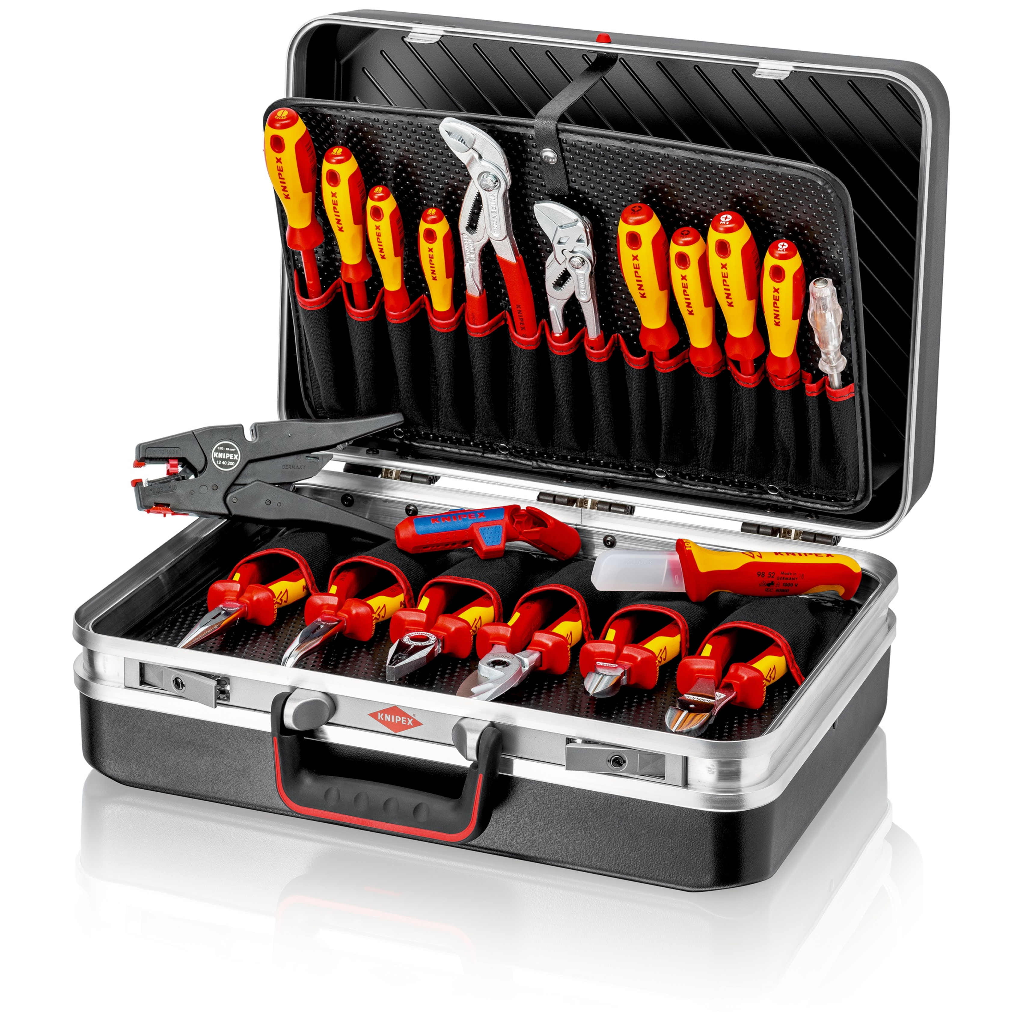 KNIPEX 00 21 20 Elektriker Werkzeugkoffer bestückt