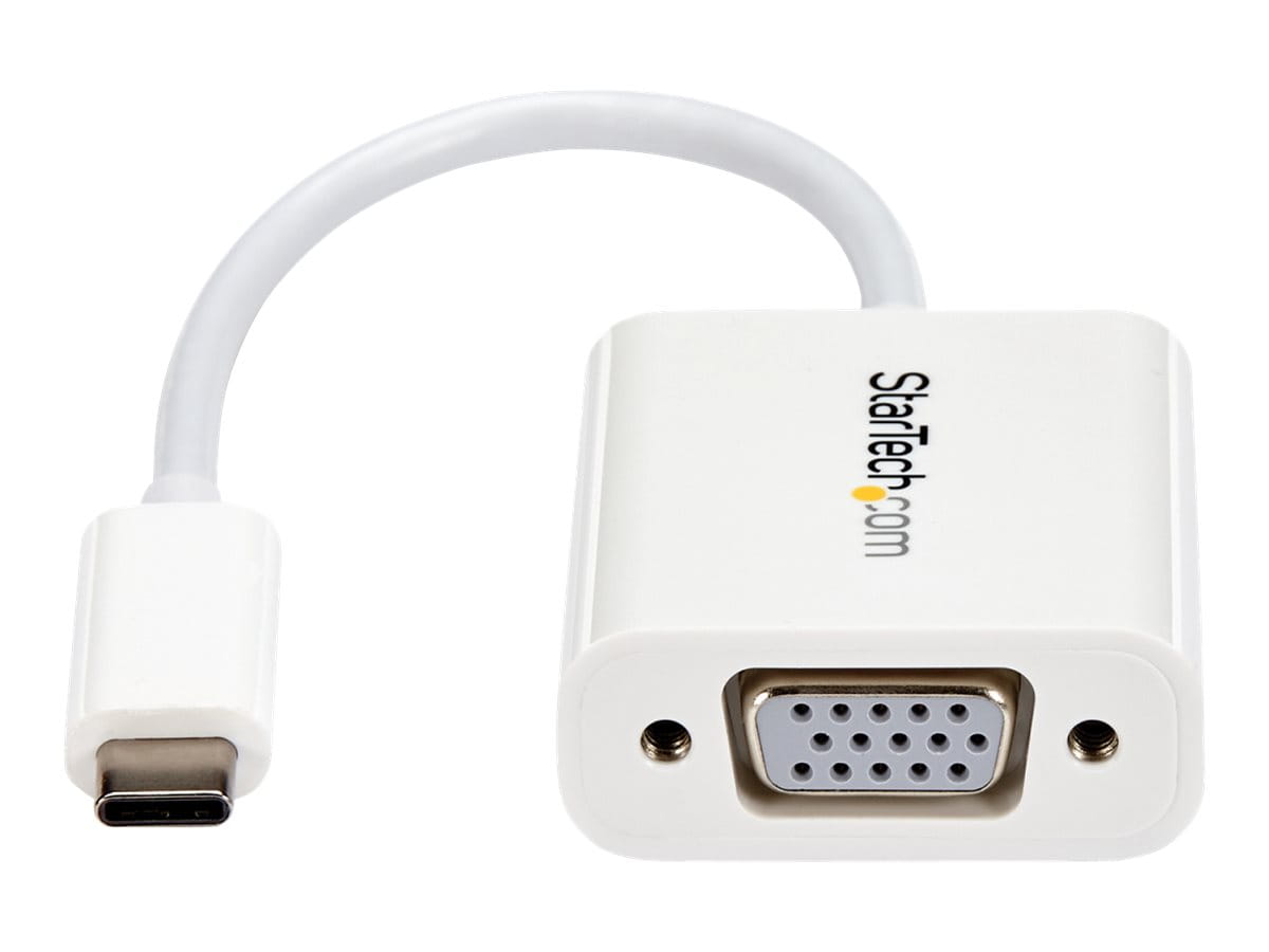 StarTech.com USB-C auf VGA Adapter - USB Typ-C zu VGA Video Konverter - Weiß - USB/VGA-Adapter - USB-C (M)