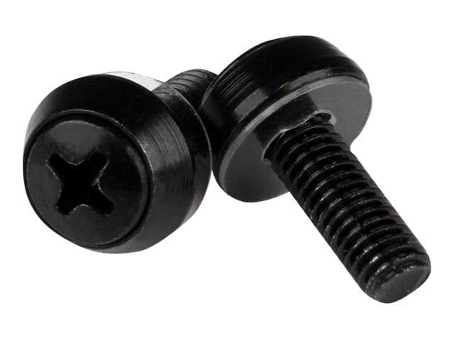 StarTech.com Startech M5 x 12mm - Montageschrauben - 100er Pack - M5 Schrauben für Server Rack und Serverschrank - Schwarz - Schrauben-Kit - Schwarz (Packung mit 100)