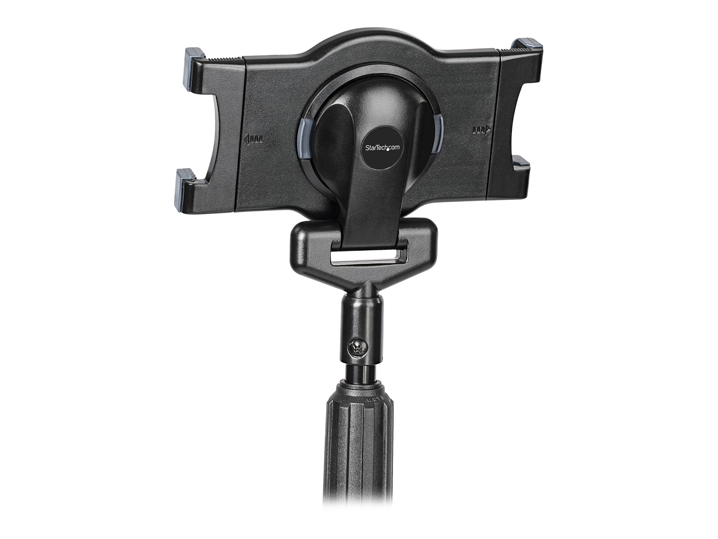 StarTech.com Mobiler Tablet Ständer mit Bremsrollen - Höhenverstellbar - Schwenkbares Ergonomischer Universeller Bodenständer mit Rollen für iPad/Tablets 7-11 Zoll - Trennbarer Halter (STNDTBLTMOB)