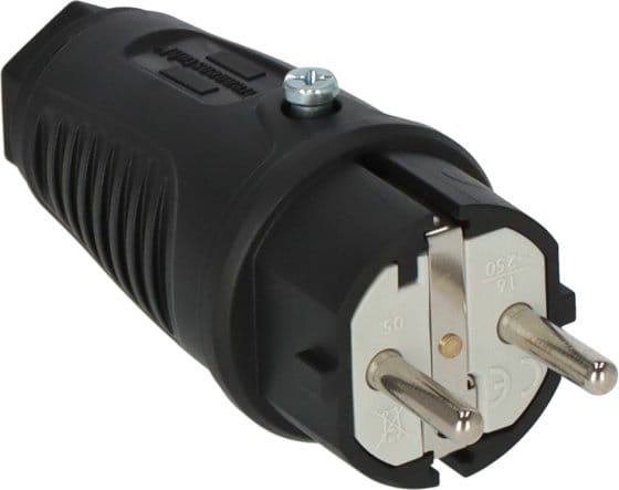 Brennenstuhl 1082040020, Type E/F, Schwarz, Gummi, IP54, 230 V, 16 A