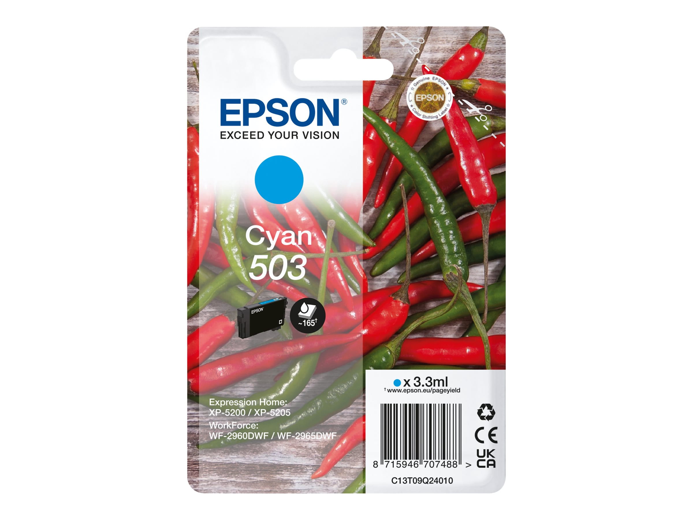 Epson 503 Singlepack - 3.3 ml - Cyan - original