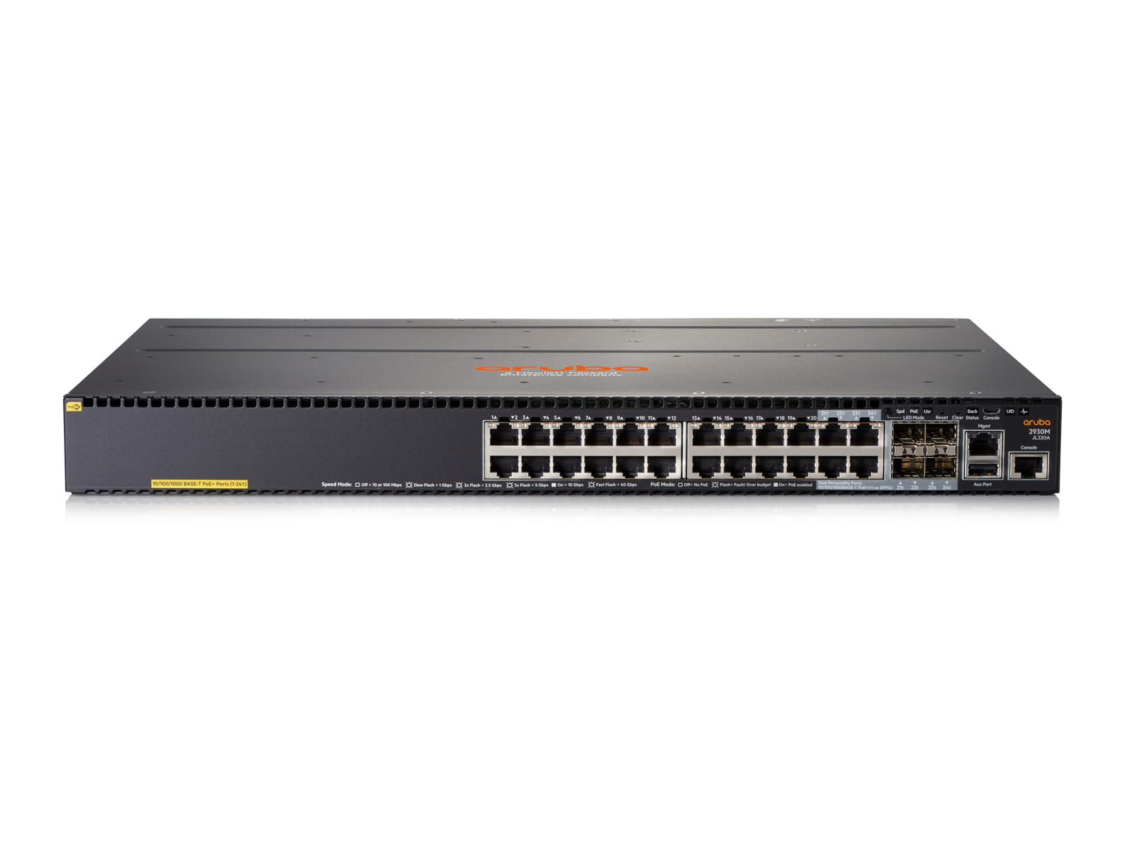 HPE Aruba Networking 2930M 24G POE+ 1-Slot - Switch - L3 - managed - 20 x 10/100/1000 (PoE+)