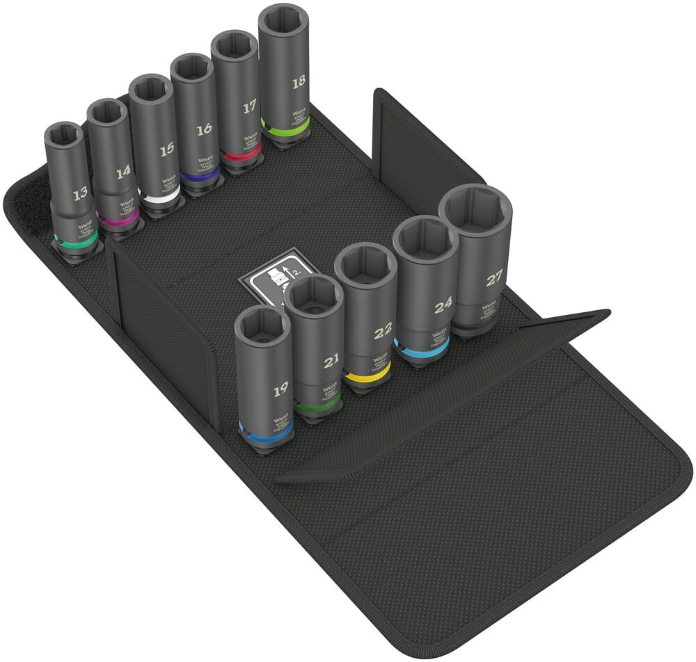 Wera 05004841001, Steckschlüsselsatz, Schwarz, 11 Kopf/Köpfe, 1/2 Zoll, Metrisch, 13,14,15,16,17,18,19,21,22,24,27 mm