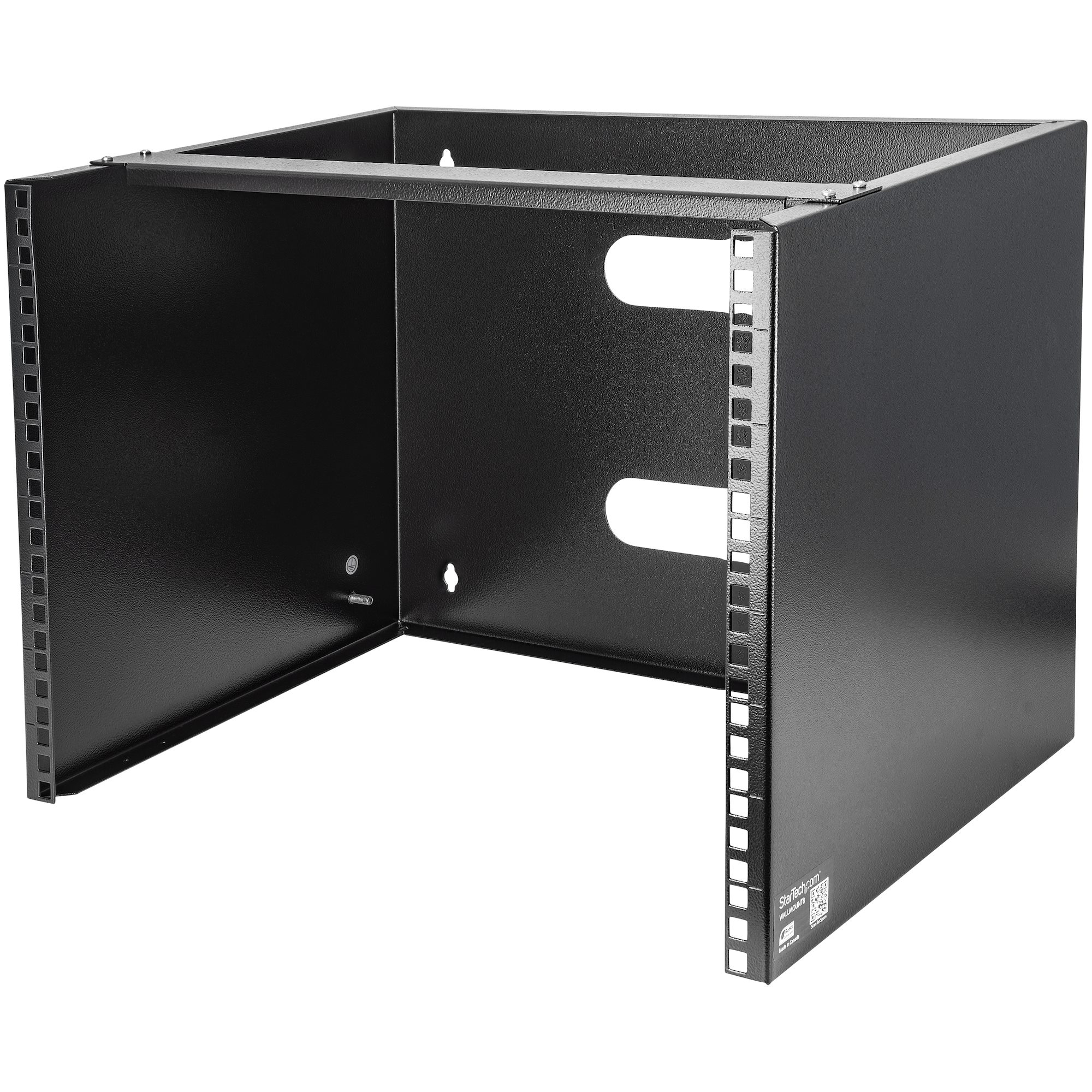 StarTech.com Startech Wandmontage Halterung für flache Rack Geräte - 8HE - Gehäuse - geeignet für Wandmontage - Schwarz - 8U - 30.5 cm (12")
