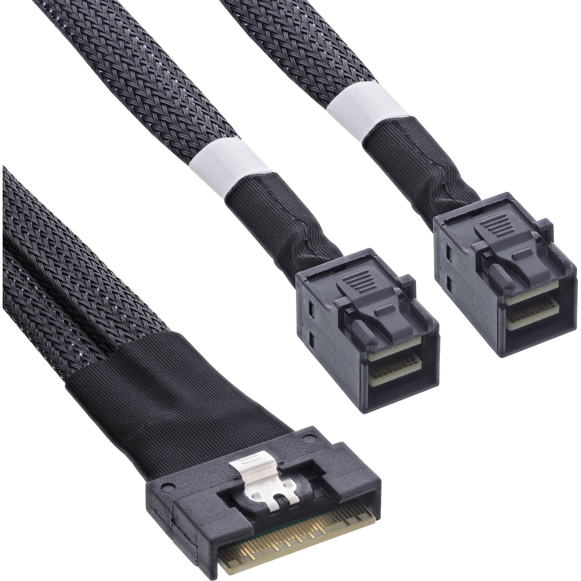 InLine Slim SAS Kabel - SFF-8654 8i zu 2x SFF-8643 - 0,5m