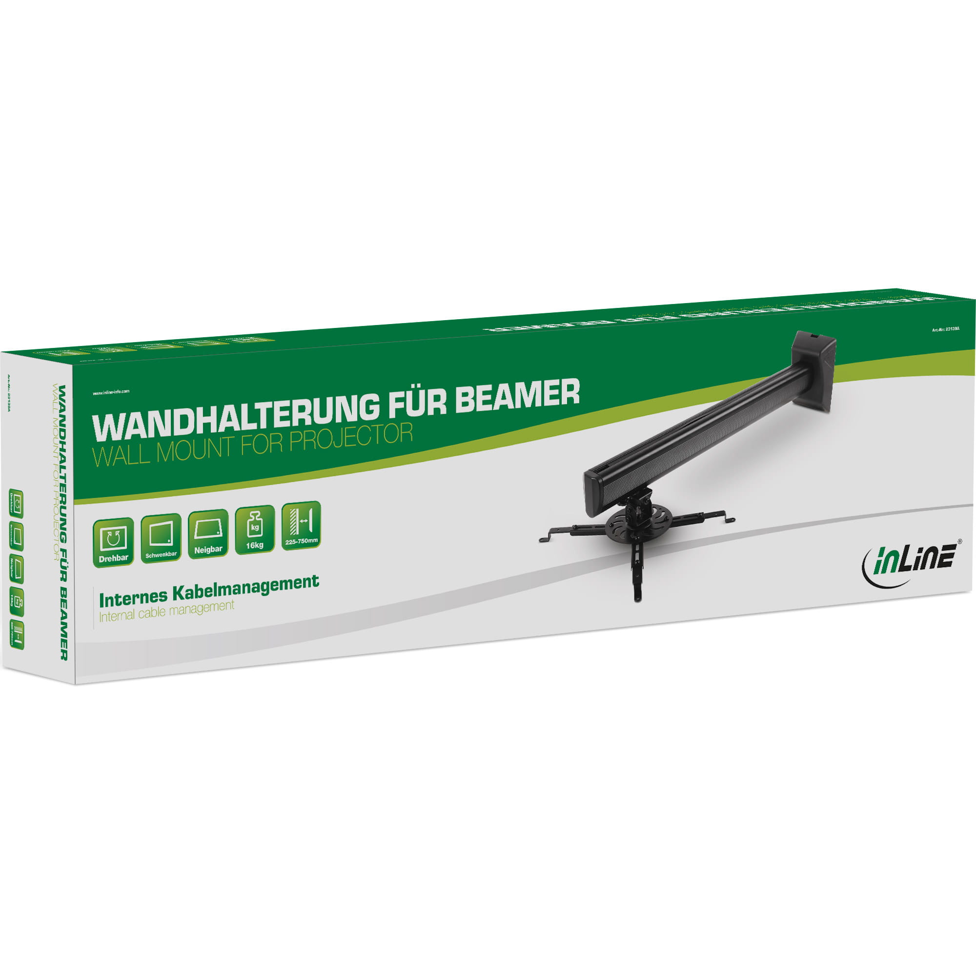 InLine Wandhalterung für Beamer - max. 16kg