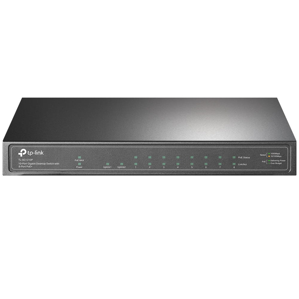 TP-LINK TL-SG1210P - Switch - unmanaged - 8 x 10/100/1000 (PoE+)