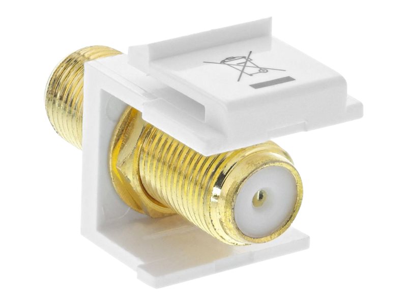 InLine Keystone Einbauadapter - für Sat-Kabel - 2x F-Buchsen - weiß