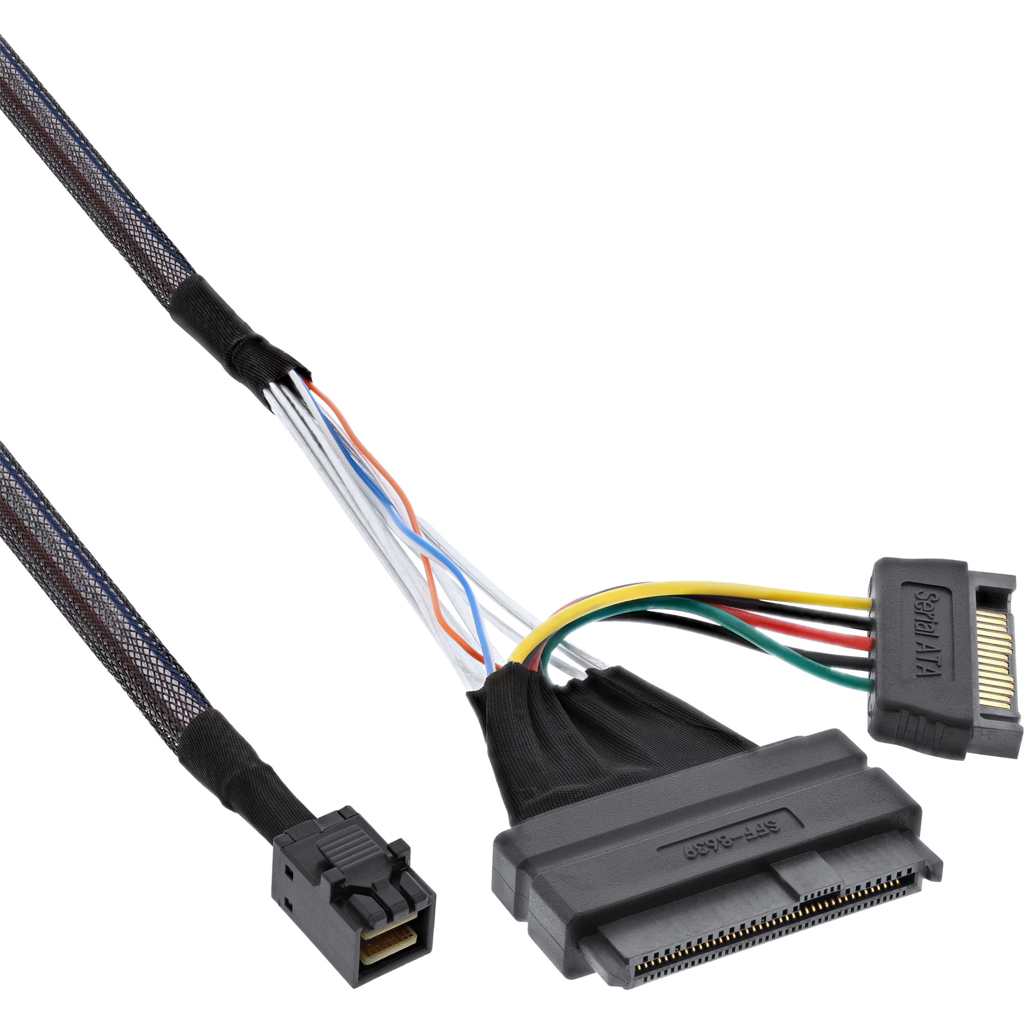 InLine U.2 Anschlusskabel - SSD mit U.2 (SFF-8639) an SFF-8643 + Strom - 0,5m