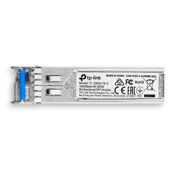 TP-LINK TL-SM321B-2 V1 - SFP (Mini-GBIC)-Transceiver-Modul - 1GbE - 1000Base-BX - LC/UPC Einzelmodus - bis zu 2 km - 1310 (TX)