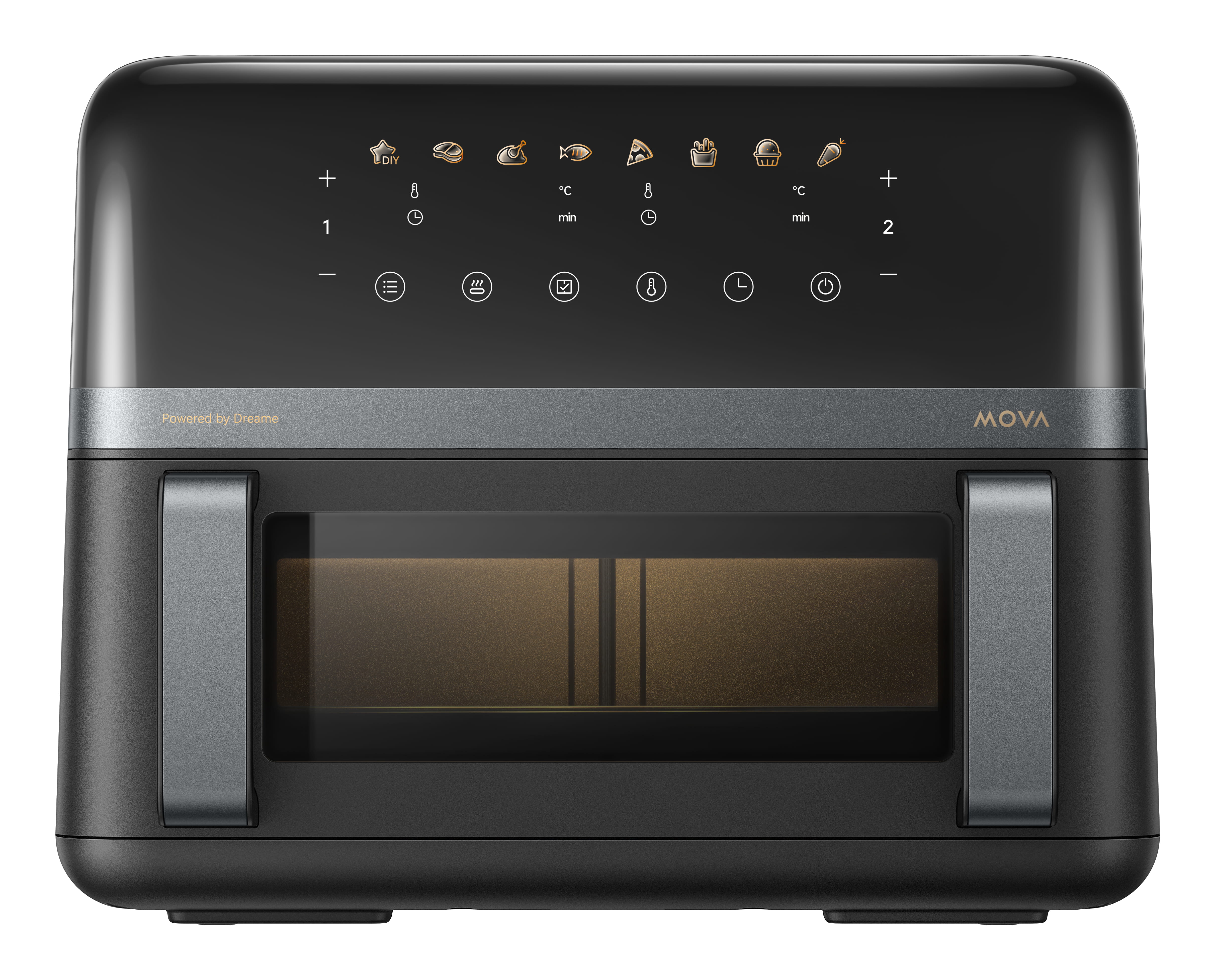 MOVA FD20 PRO, Heißluftfritteuse, 9 l, 40 °C, 230 °C, Doppel, Schwarz