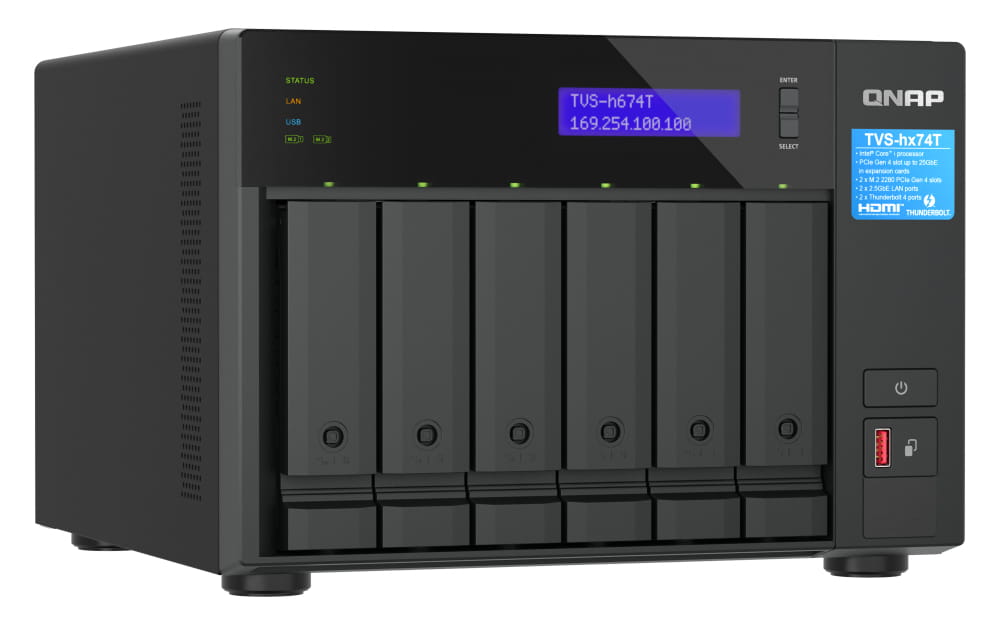 QNAP TVS-H674T - NAS-Server - 6 Schächte - SATA