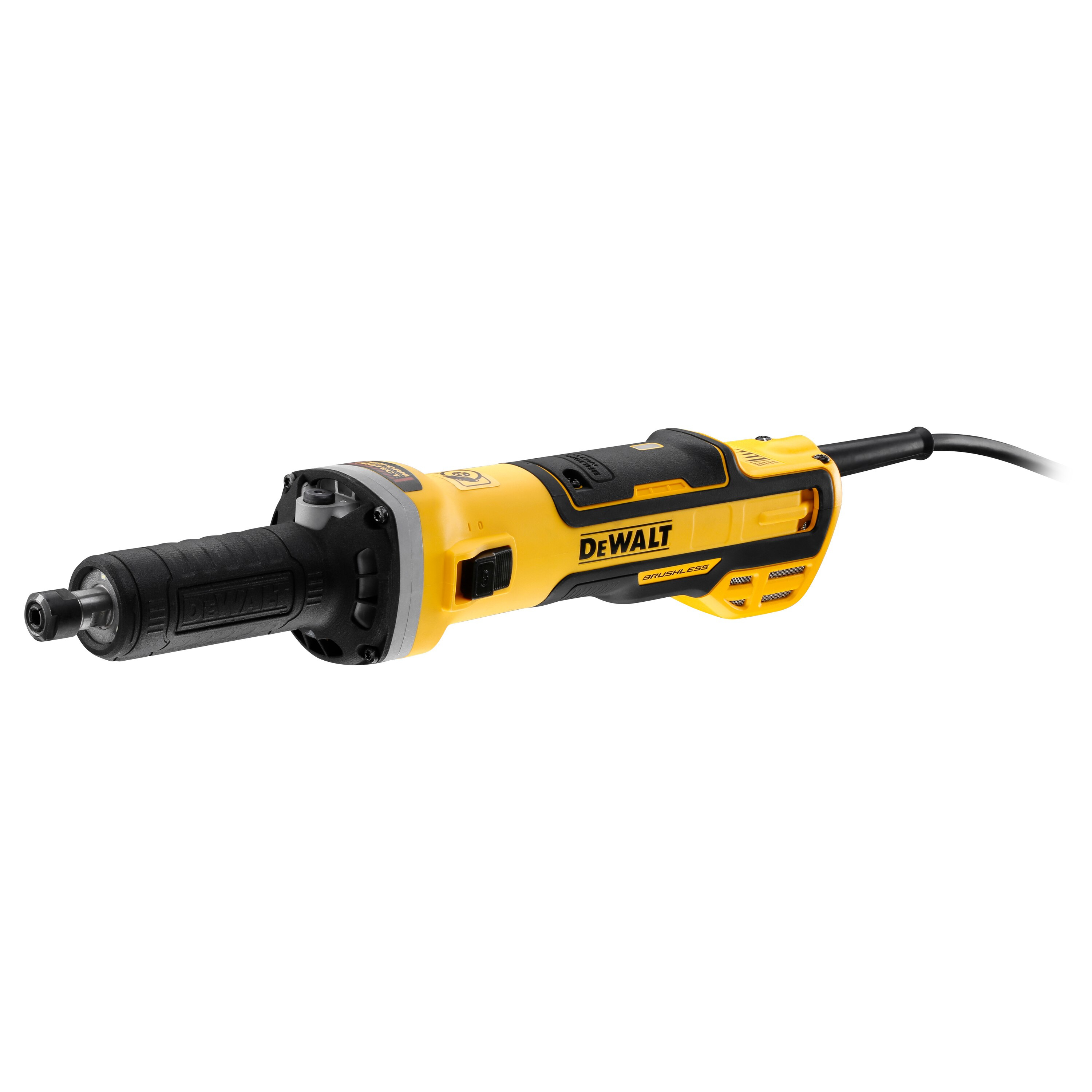 DEWALT DWE4997-QS, Schleifer für gerade Form, Schwarz, Gelb, Bürstenlos, 25000 RPM, 6 mm, 90 dB