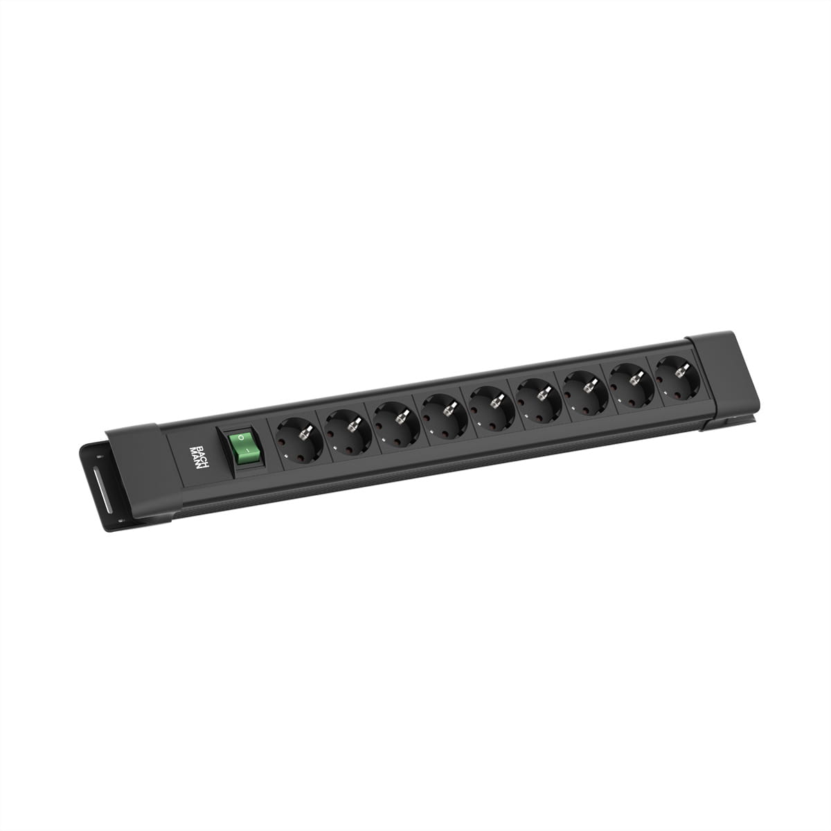 Bachmann CONNECTUS 9xCEE7/3 1xSchalter CEE7/7 Schwarz - Steckdosenleiste