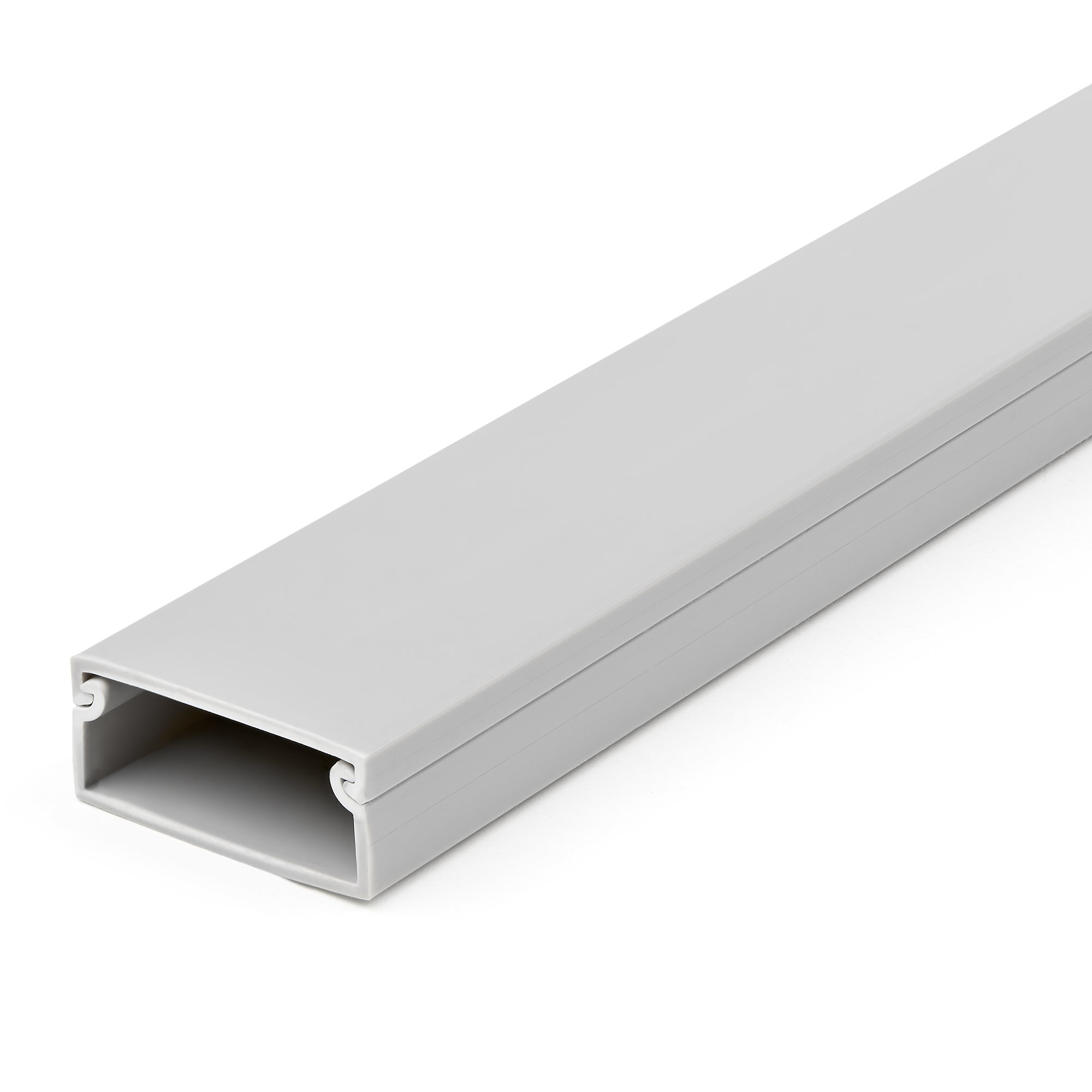 StarTech.com Solid Cable Management Raceway with Cover, 1-1/2"(38mm)W x 5/8"(16mm)H, 6.5ft(2m) length, Single Channel PVC Network/Power Cord Hider/Wall Wire Duct, Max 30 Cables, UL Listed - UL94 V0, M1 Fire Rated (CBMWD3816)