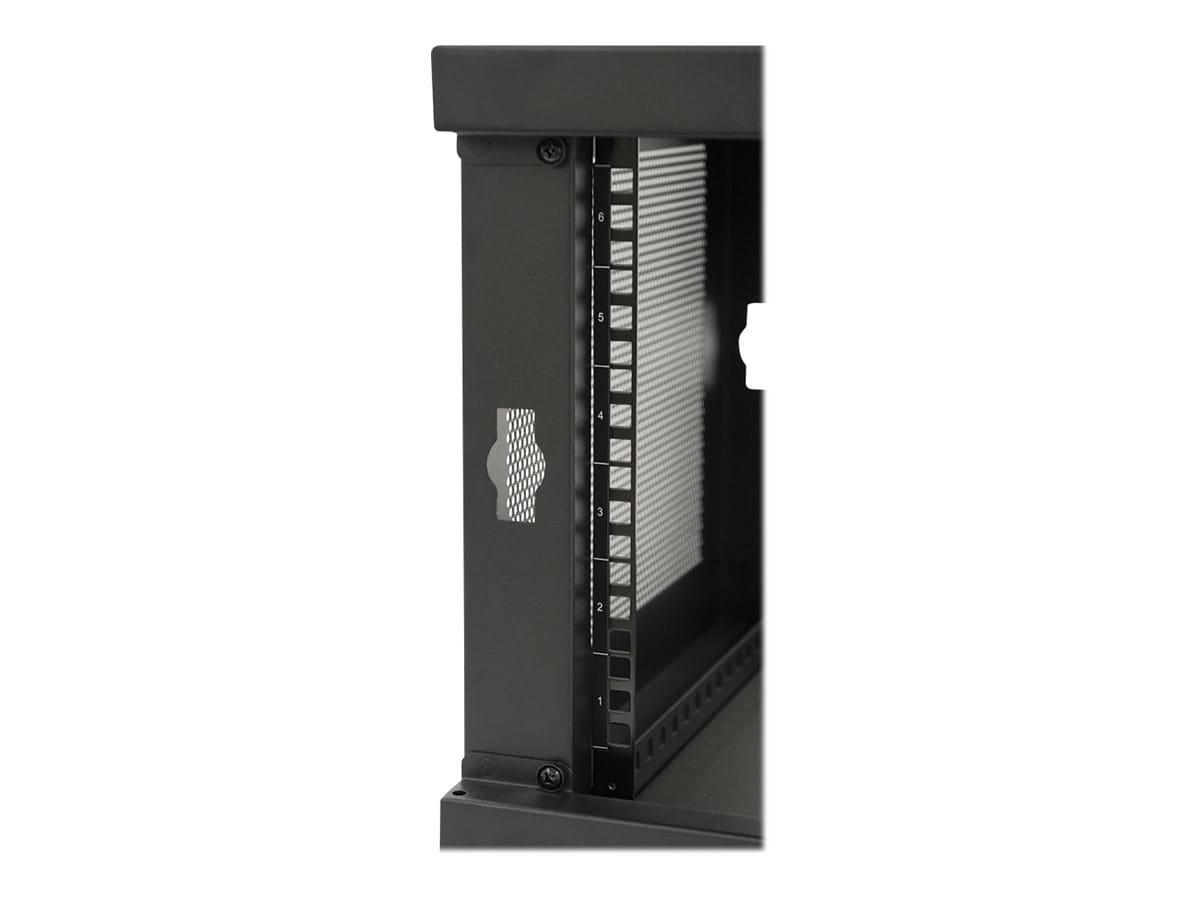 Tripp Eaton Tripp Lite Series 6U Wall Mount Rack Enclosure Cabinet Knock Down w/Doors & Sides - Schrank Netzwerkschrank - geeignet für Wandmontage - Schwarz - 6U - 48.3 cm (19")