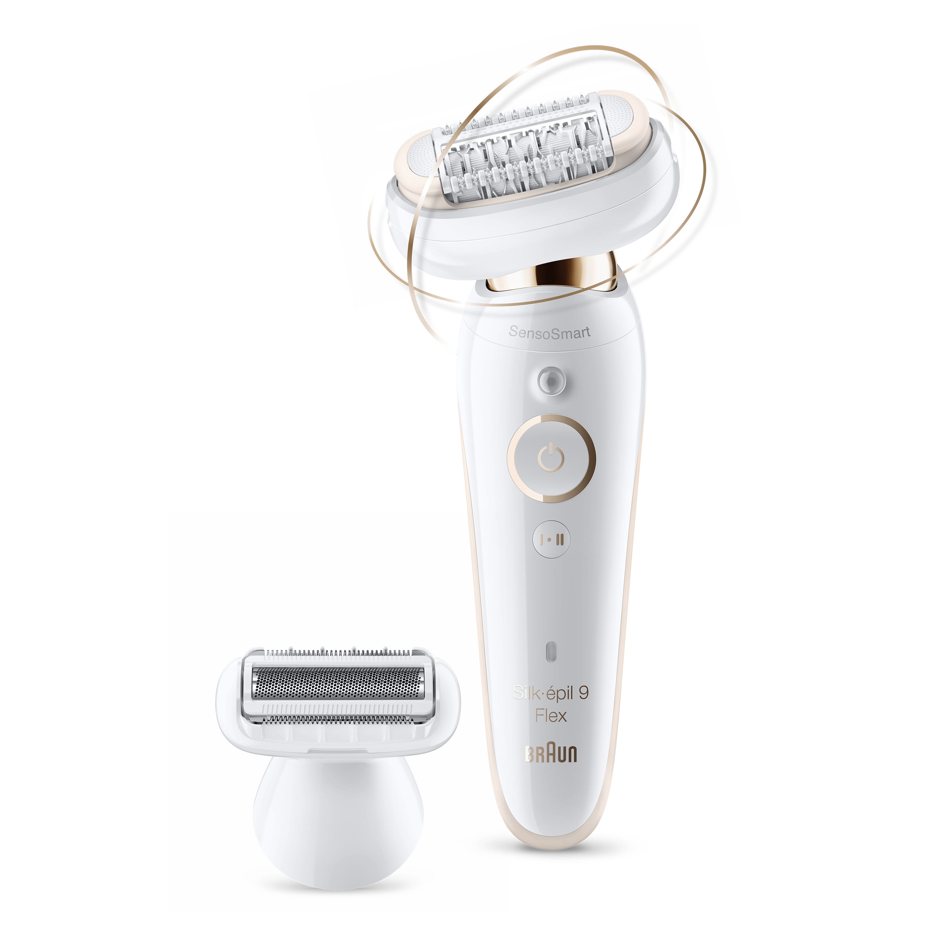 Braun Silk-épil 9 9-006 Flex, Weiß, 40 Pinzette, MicroGrip, Depilation, Rasieren, SensoSmart, 0,5 mm
