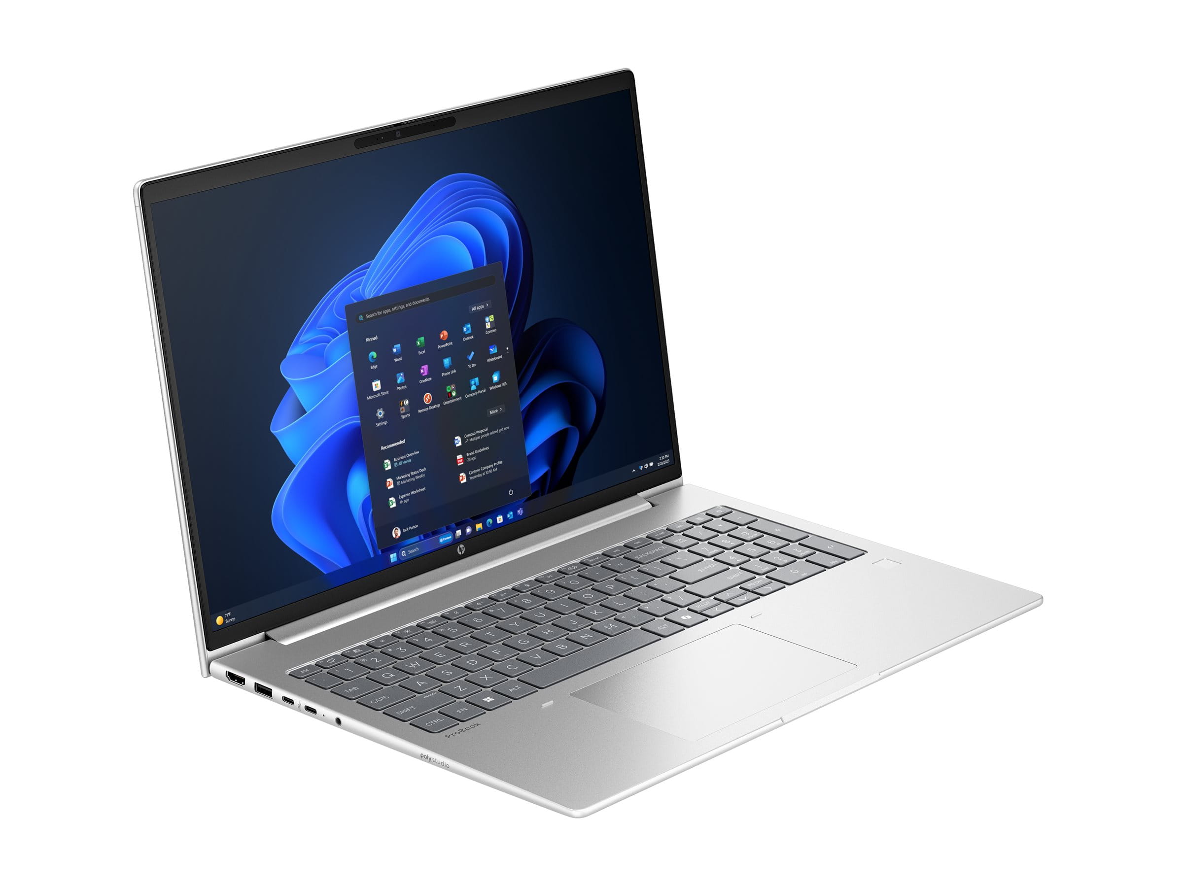 HP ProBook 4 16 G1i Notebook AI - 177-Grad Scharnierdesign - Intel Core Ultra 7 255H / 2 GHz - Win 11 Pro - GeForce RTX 3050 - 32 GB RAM - 1 TB SSD NVMe - 40.6 cm (16")