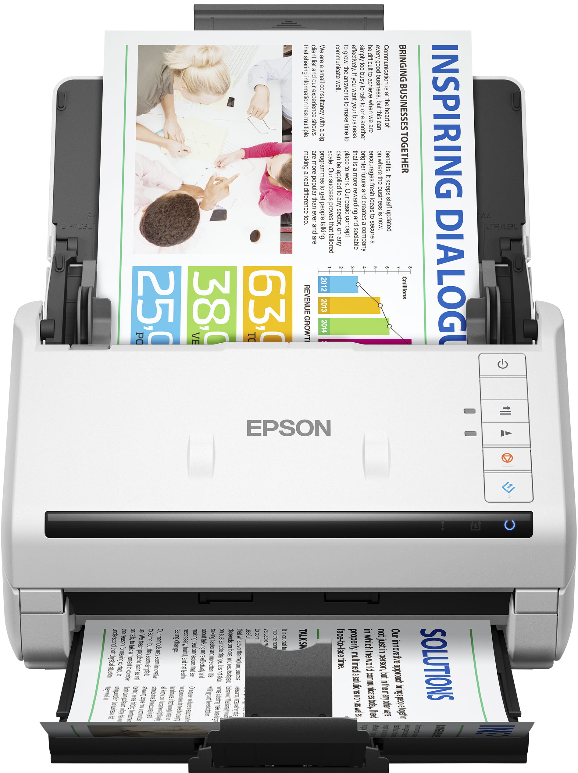 Epson WorkForce DS-770II - Dokumentenscanner - Duplex - 215.9 x 6096 mm - 600 dpi x 600 dpi - bis zu 45 Seiten/Min. (einfarbig)