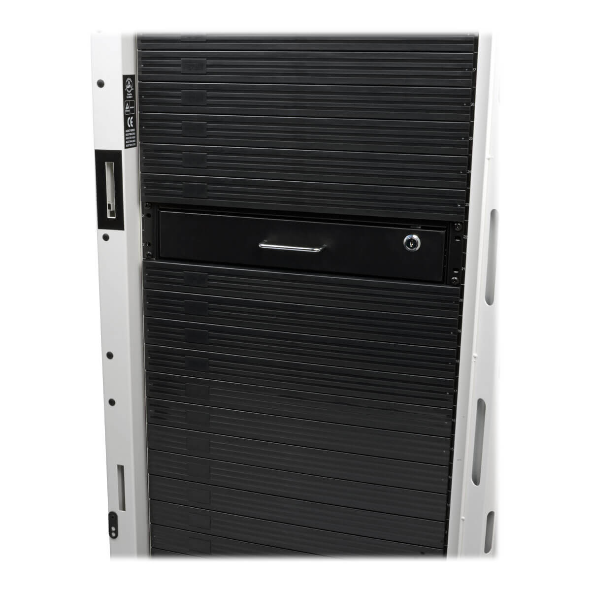 Tripp Eaton Tripp Lite Series 2U Locking Rackmount Storage Drawer Rack Enclosures/ Open Frame - Rack Storage Drawer - Schwarz - 2U - 48.3 cm (19")