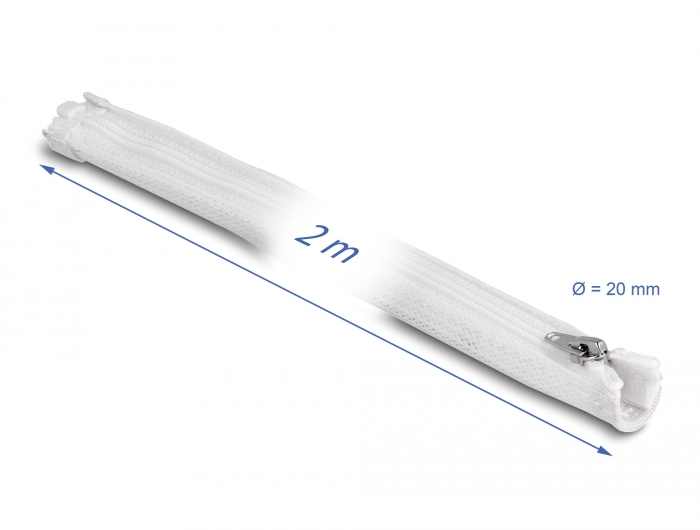 Delock Geflechtschlauch - 20 mm Durchmesser mit Reißverschlussbefestigung