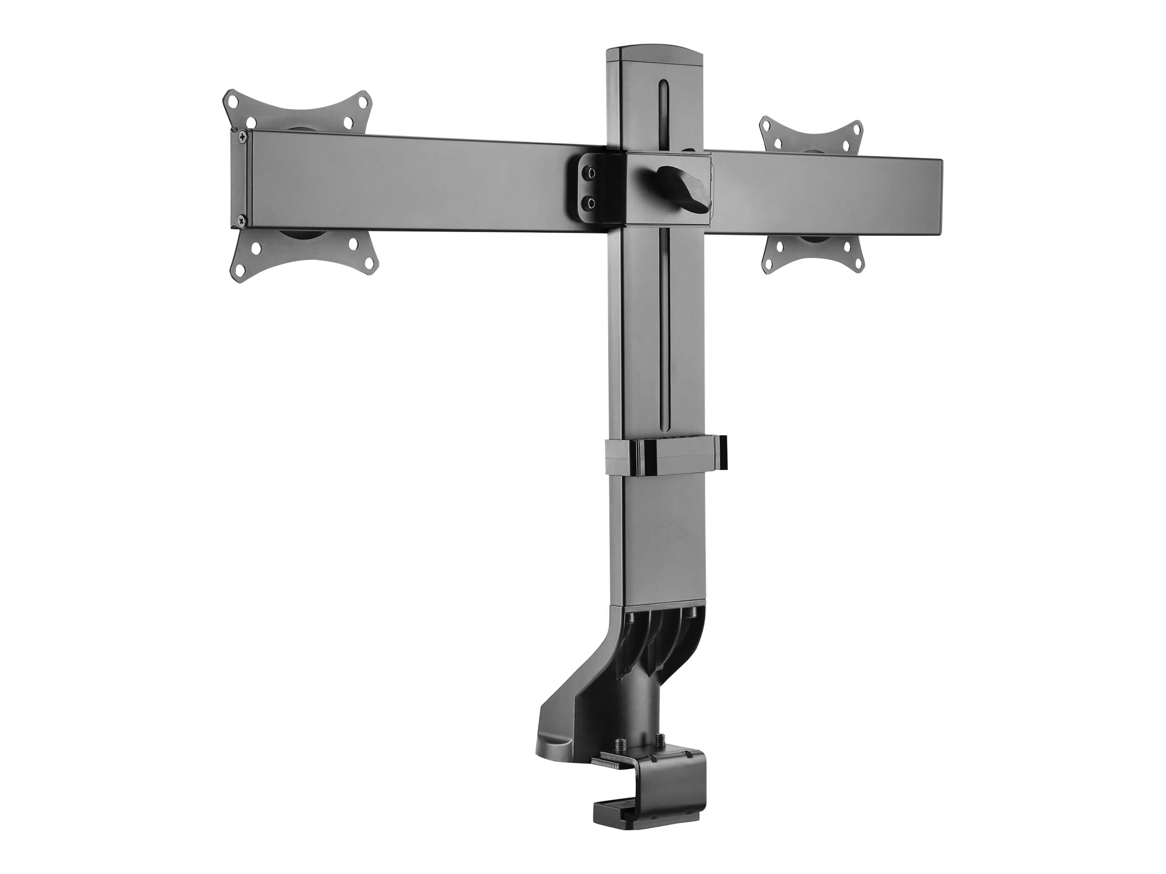 Tripp Eaton Tripp Lite Series Dual-Display Monitor Arm with Desk Clamp and Grommet - Height Adjustable, 17" to 27" Monitors - Befestigungskit - für 2 LCD-Displays - Stahl - Schwarz - Bildschirmgröße: 43.2-68.6 cm (17"-27")