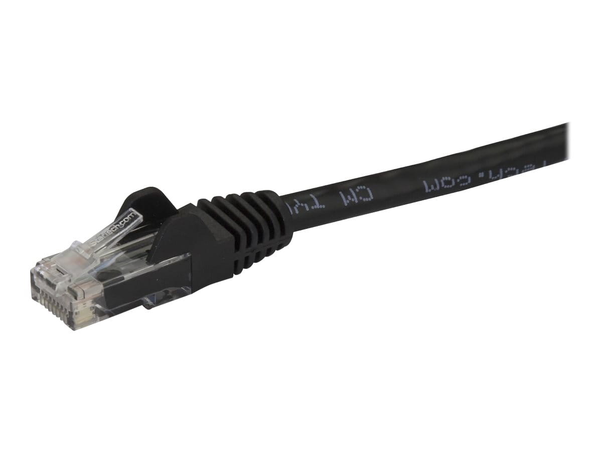 StarTech.com 1m CAT6 Ethernet Cable, 10 Gigabit Snagless RJ45 650MHz 100W PoE Patch Cord, CAT 6 10GbE UTP Network Cable w/Strain Relief, Black, Wiring is UL Certified/TIA - Category 6 - 24AWG (N6PATC1MBK)