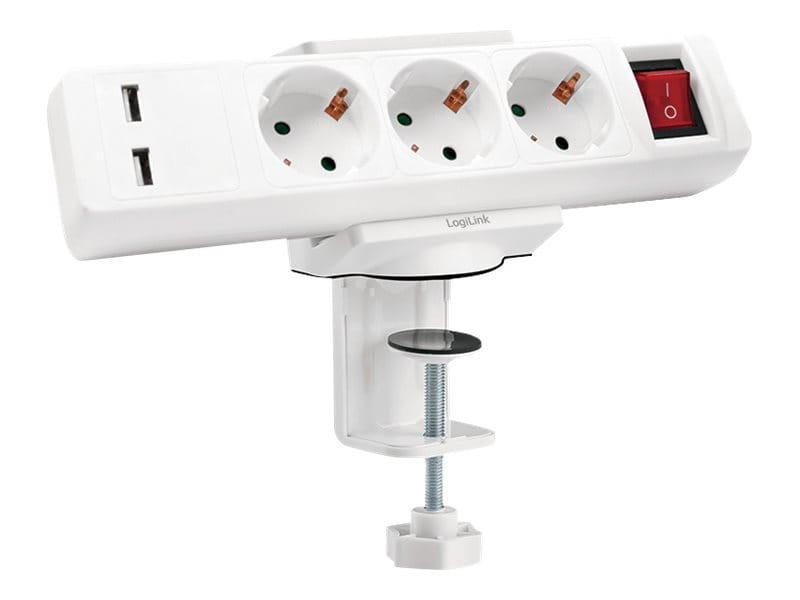 LogiLink Table mount clamp-on cable organizer