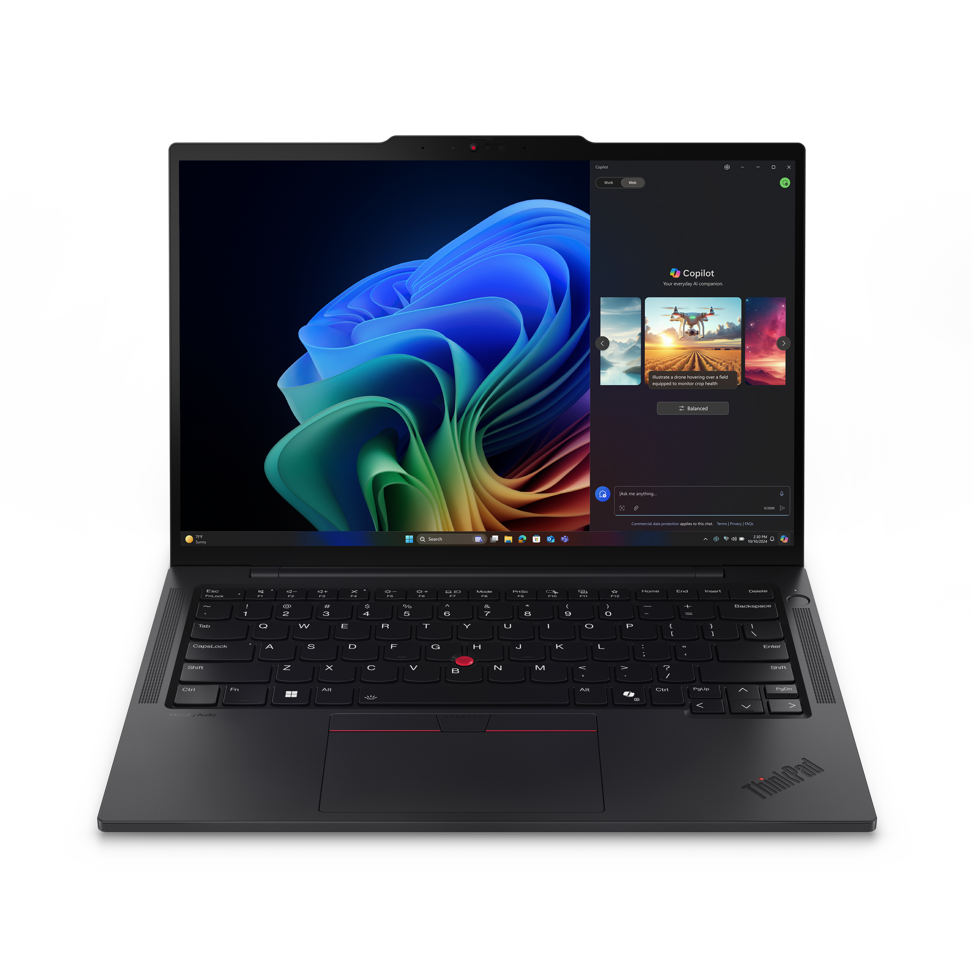 Lenovo ThinkPad T14s Gen 6 21M1 - 180°-Scharnierdesign - AMD Ryzen AI 7 PRO 360 / 2 GHz - Win 11 Pro - Radeon 880M - 32 GB RAM - 1 TB SSD TCG Opal Encryption 2, NVMe, Performance - 35.6 cm (14")