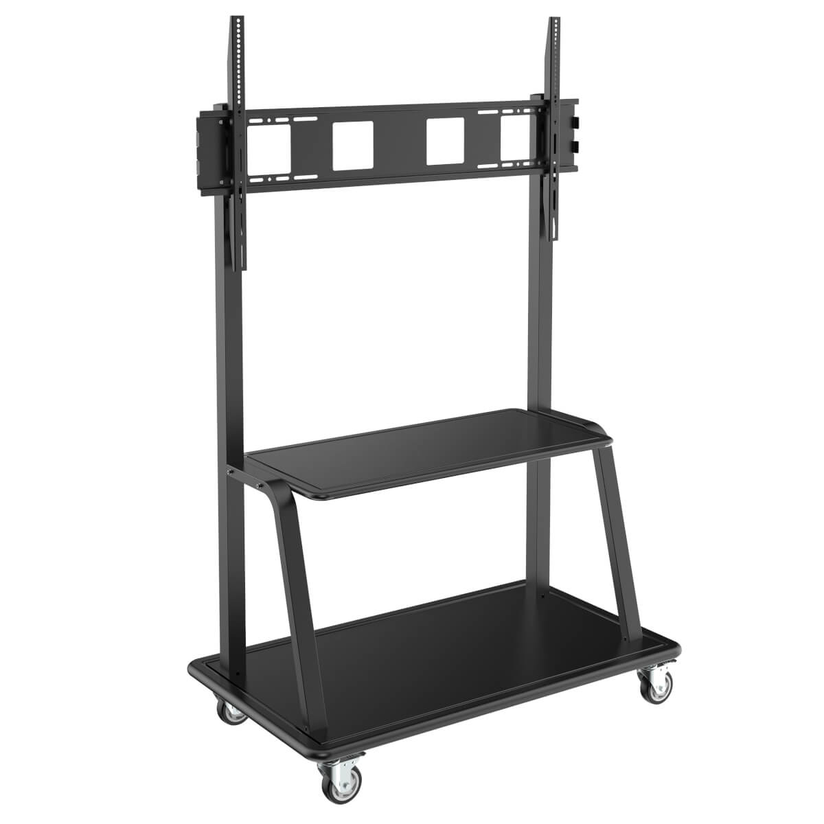 Tripp Eaton Tripp Lite Series Heavy-Duty Rolling TV Cart for 60" to 105" Flat-Screen Displays, Locking Casters, Black - Wagen - für Flachbildschirm / Whiteboard / Notebook / AV-Ausrüstung - Stahl - Schwarz - Bildschirmgröße: 152.4-266.7 cm (60"-105")
