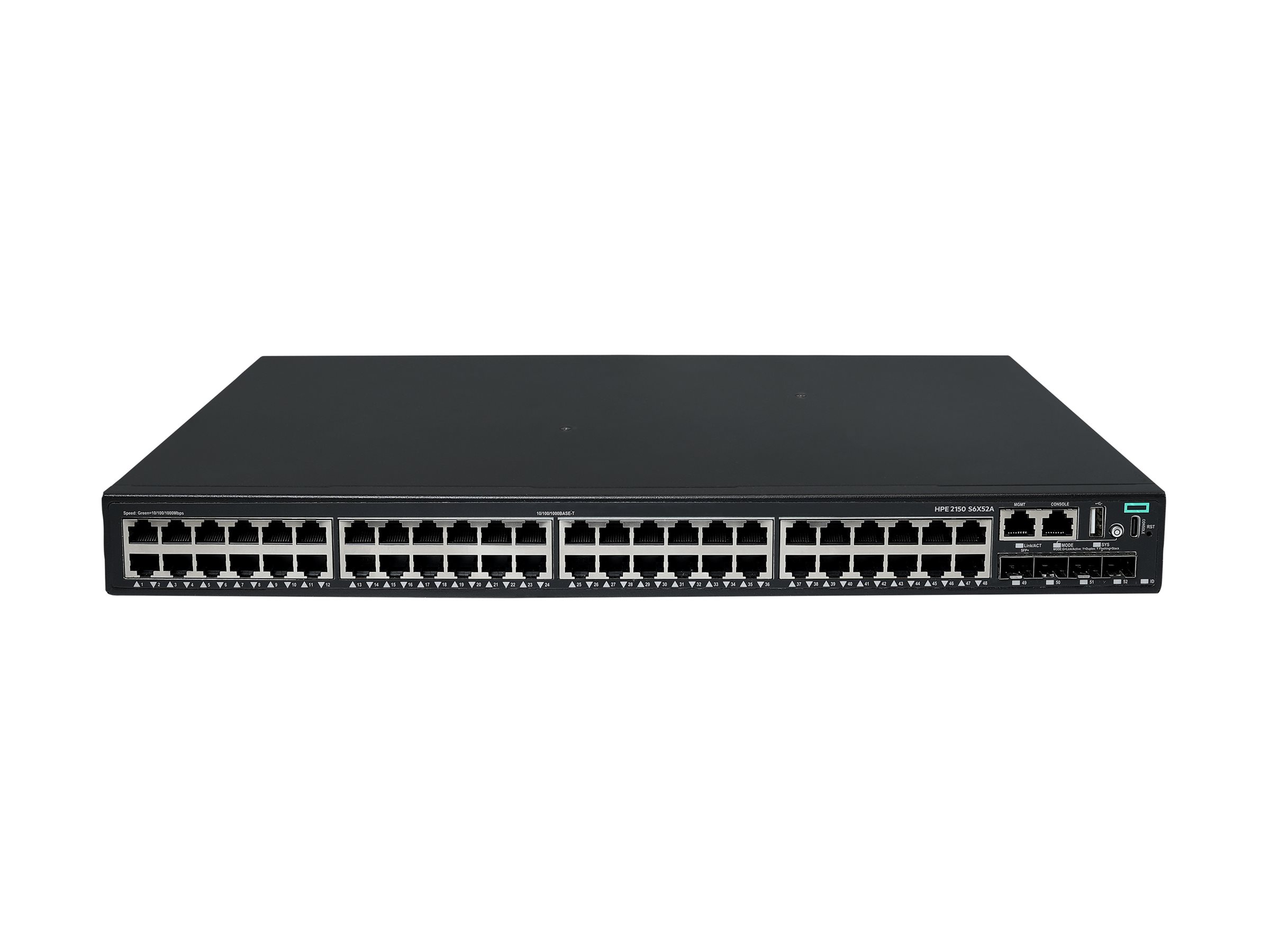 HPE Networking Comware 2150 48p 10M/100M/1G 4p SFP+ 1G/10G - Switch - L3 - managed - 48 x 10/100/1000Base-T + 4 x 1 Gigabit / 10 Gigabit SFP+ (Uplink / Stacking)