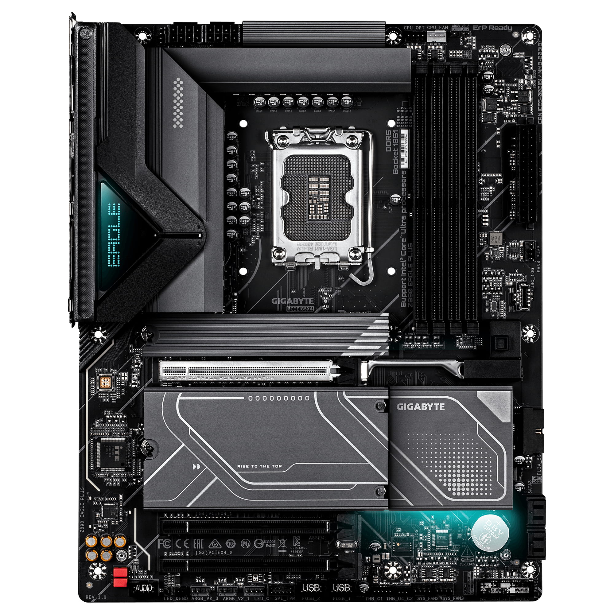 Gigabyte Z890 EAGLE PLUS - Motherboard - ATX - LGA1851 Sockel - Z890 Chipsatz - USB4, USB-C 3.2 Gen2, USB 3.2 Gen 2, USB 3.2 Gen 1 - 2.5 Gigabit LAN - Onboard-Grafik (CPU erforderlich)
