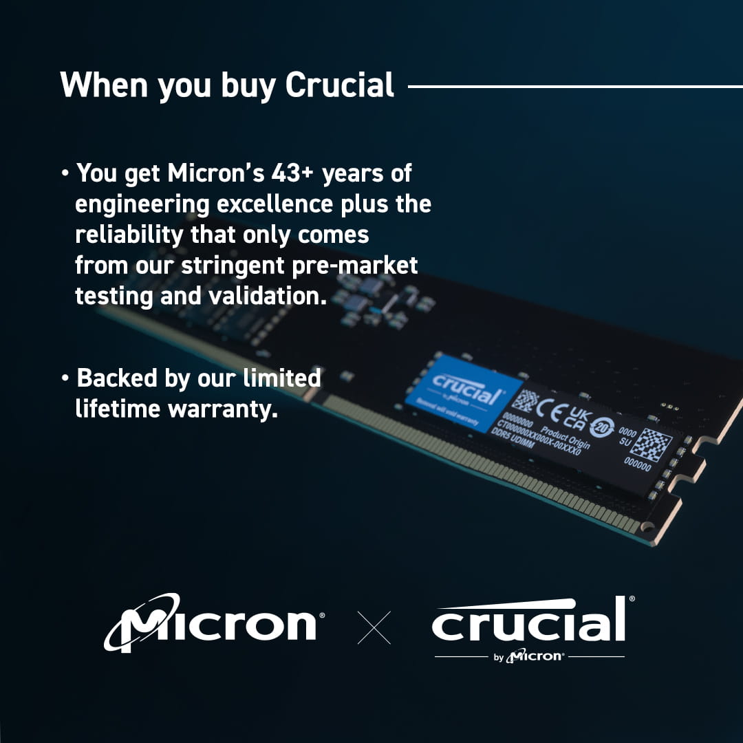 Crucial DDR5 - Kit - 32 GB: 2 x 16 GB - DIMM