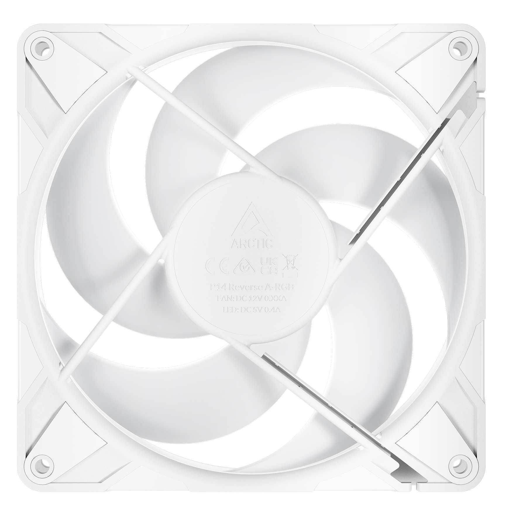Arctic P14 Pro Reverse A-RGB - Gehäuselüfter - 140 mm - weiß (Packung mit 3)