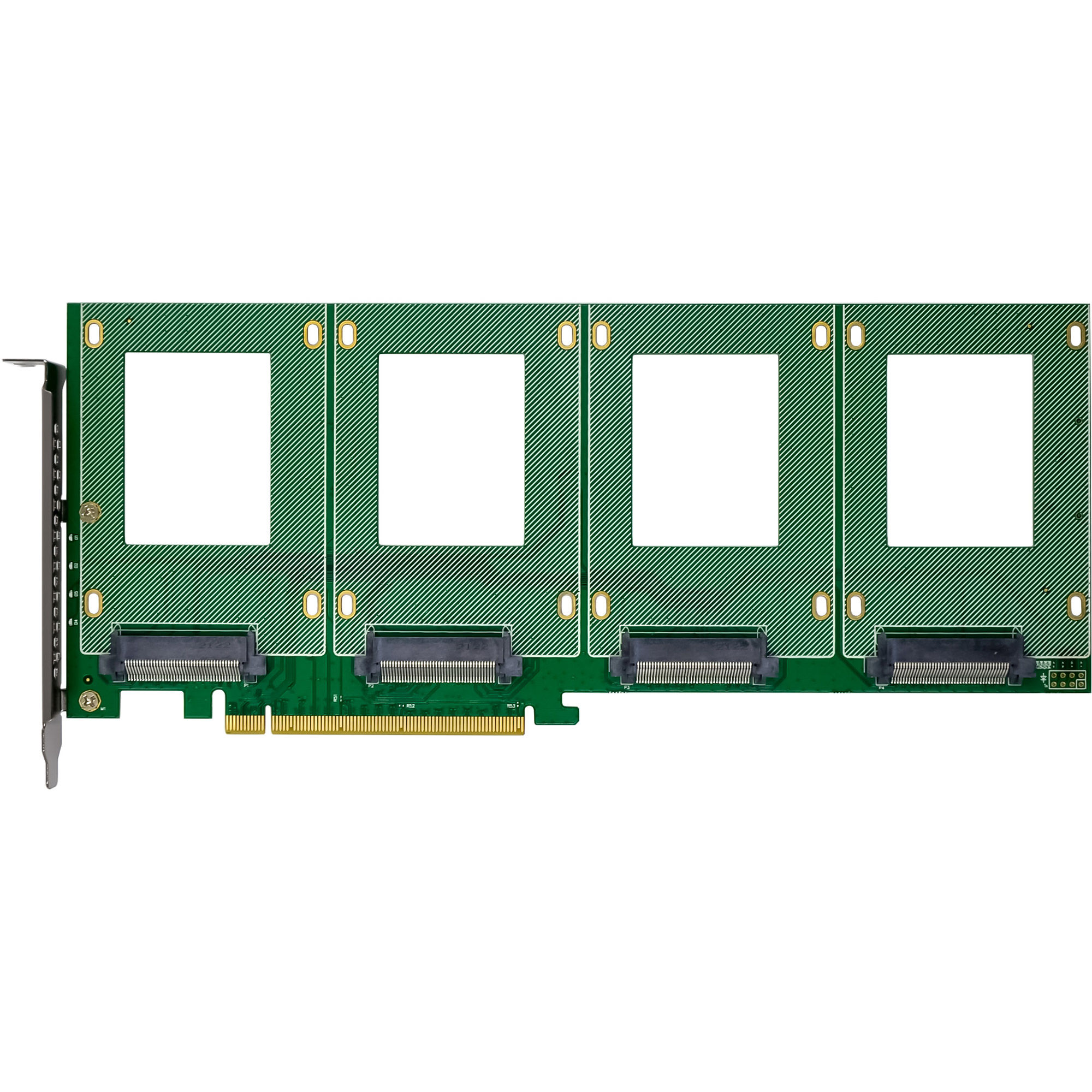 InLine PCIe Karte zu 4x intern U.2 NVMe SFF-8639 – Bifurcation - PCIe x16