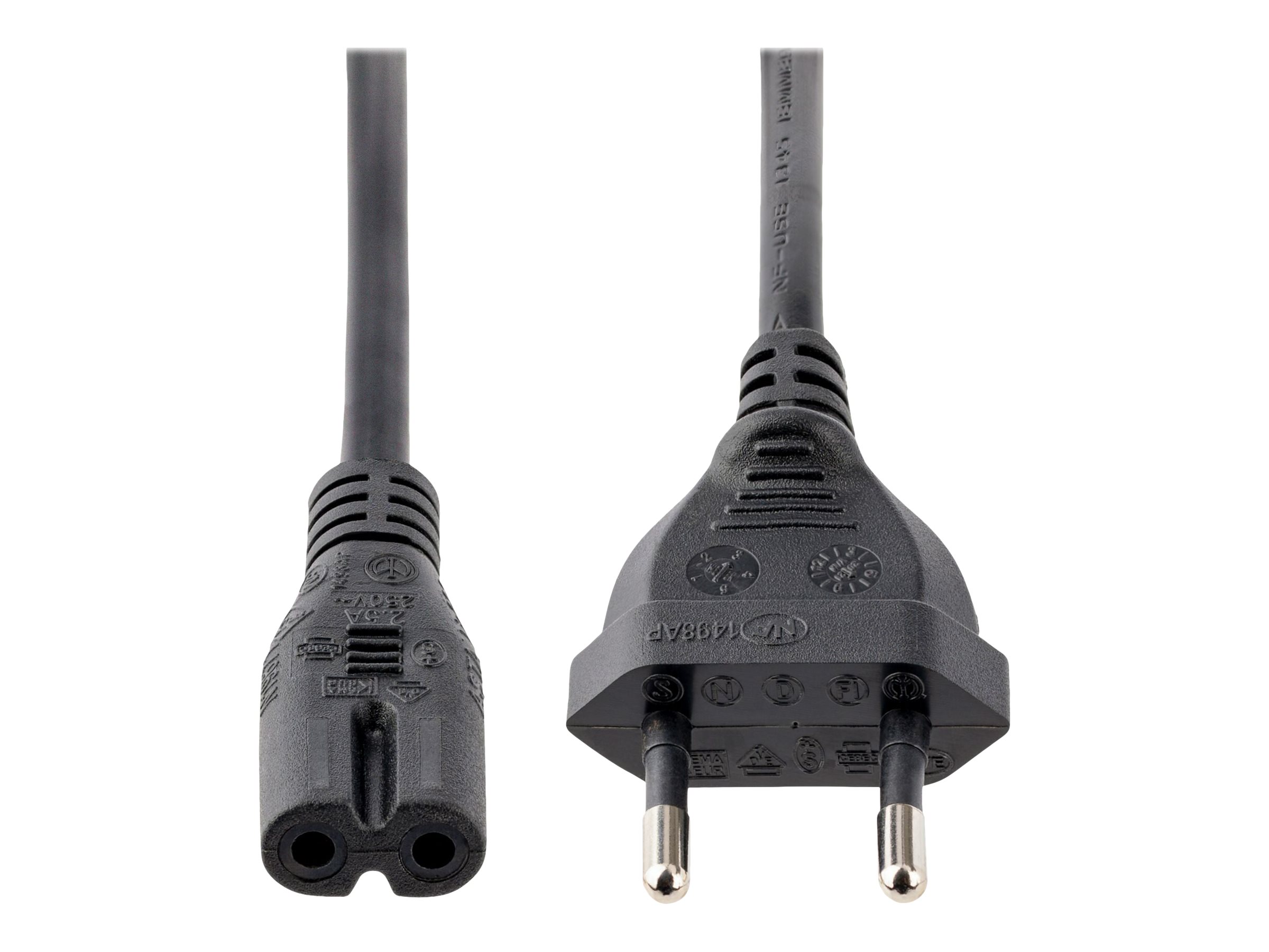 StarTech.com 3 m Laptop Stromkabel, Eurostecker auf C7 Stecker, 2.5A 250V - Stromkabel - Eurostecker (S)