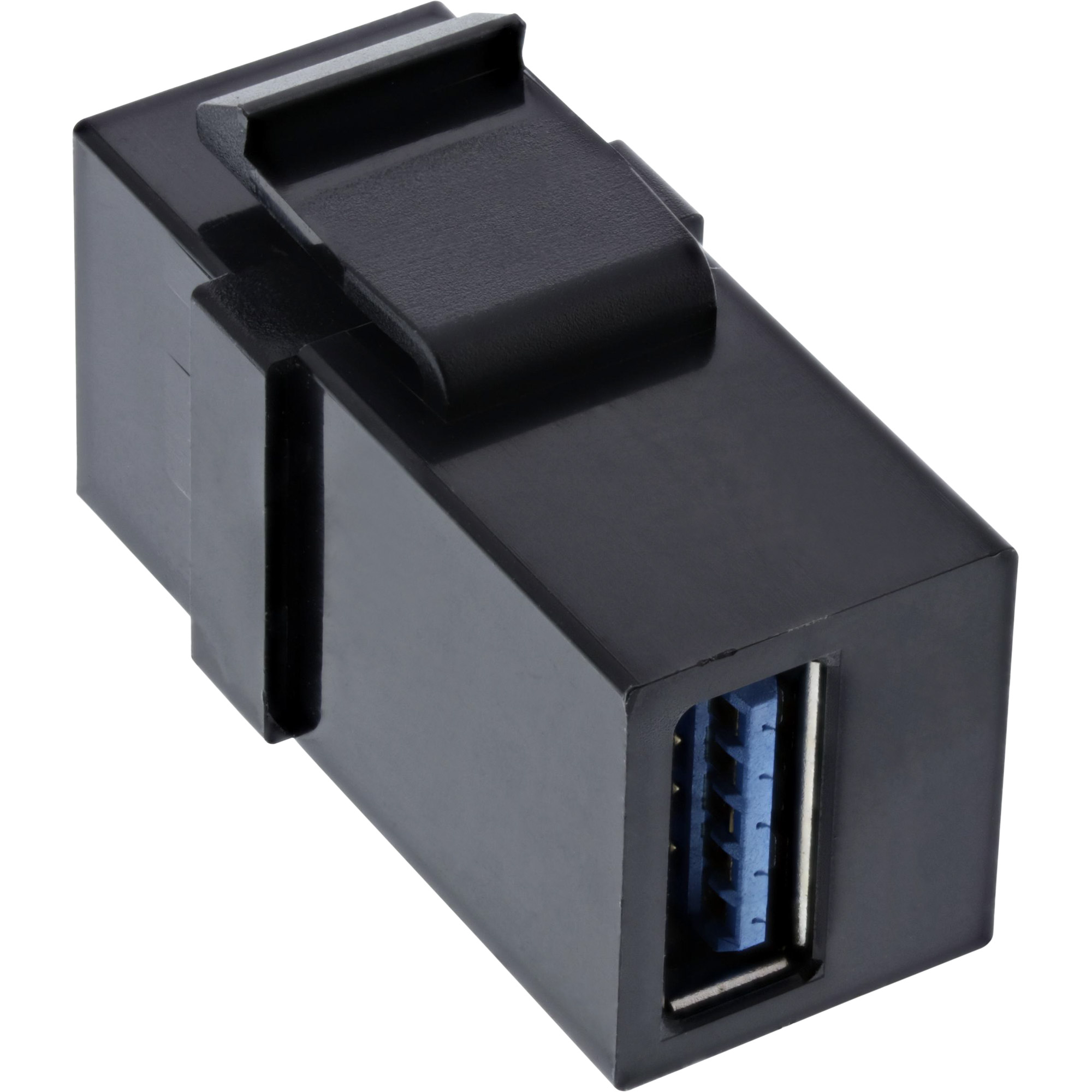 InLine USB 3.1 Keystone Snap-In Einsatz - USB-A Buchse / Buchse - schwarz