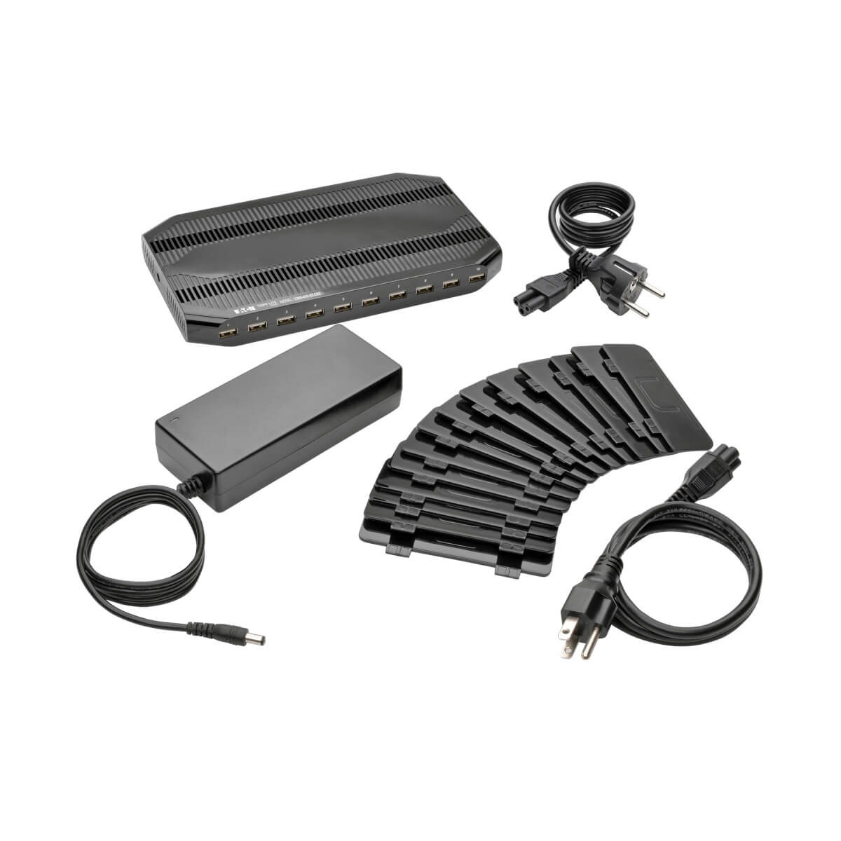 Tripp Eaton Tripp Lite Series 10-Port USB Charging Station with Adjustable Storage, 12V 8A (96W)