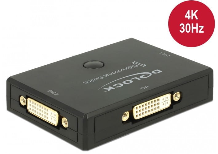 Delock DVI 2 - 1 Switch bidirectional 4K 30 Hz
