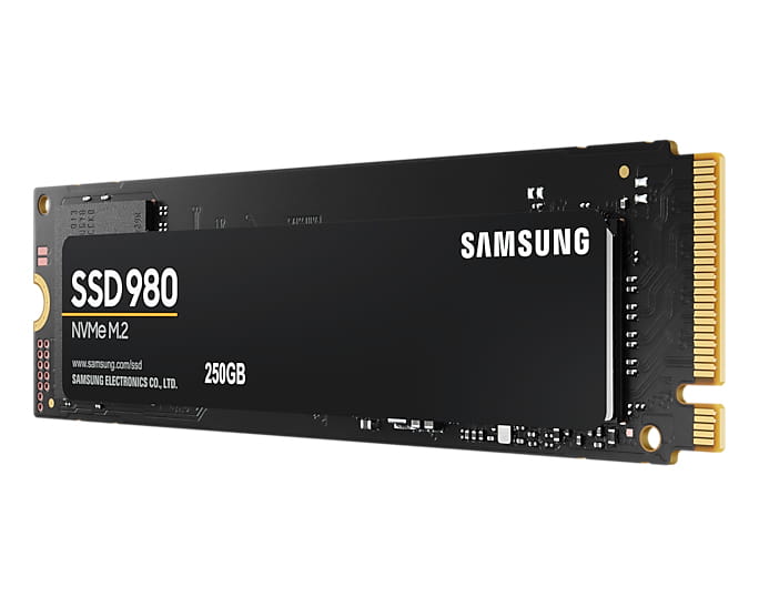 Samsung 980 MZ-V8V250BW - SSD - verschlüsselt - 250 GB - intern - M.2 2280 - PCIe 3.0 x4 (NVMe)