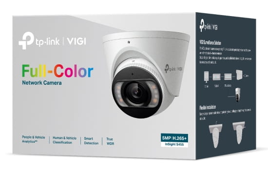 TP-LINK VIGI InSight S455 V1 - Netzwerk-Überwachungskamera - schwenken / neigen - Drehplattform - wasserfest - Farbe (Tag&Nacht)