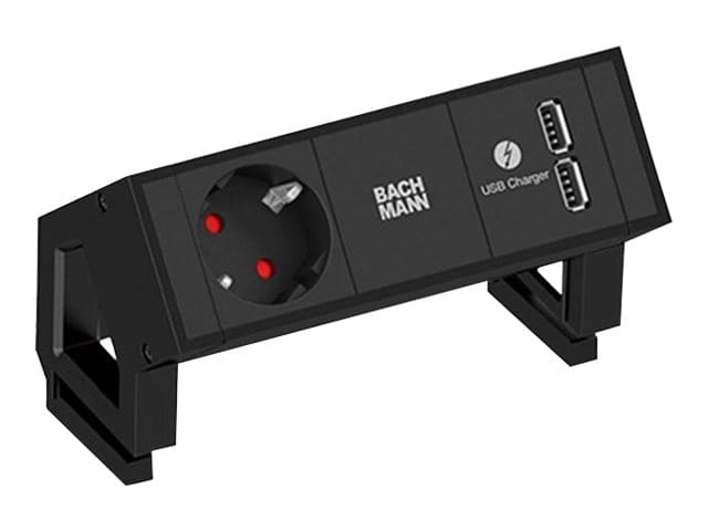 Bachmann DESK 2 - Steckdosenleiste - Wechselstrom 250 V - Eingabe, Eingang GST18/3 - Ausgangsanschlüsse: 1 (2 x USB, Typ F)