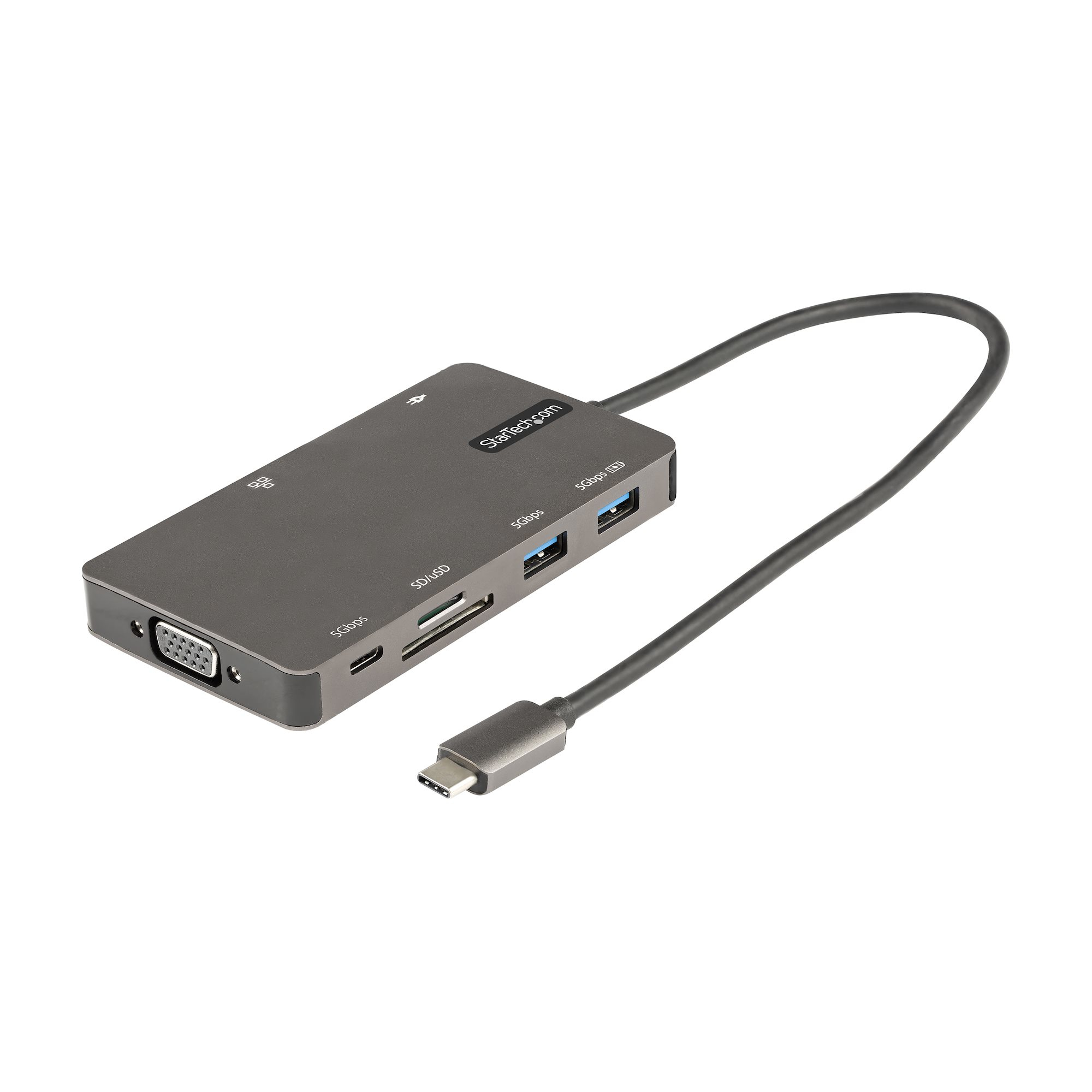 StarTech.com USB C Multiport Adapter - USB C auf HDMI 4K 30Hz/VGA Reiseadapter/Docking station - 5Gbit/s USB 3.0 Hub (USB A/USB C)