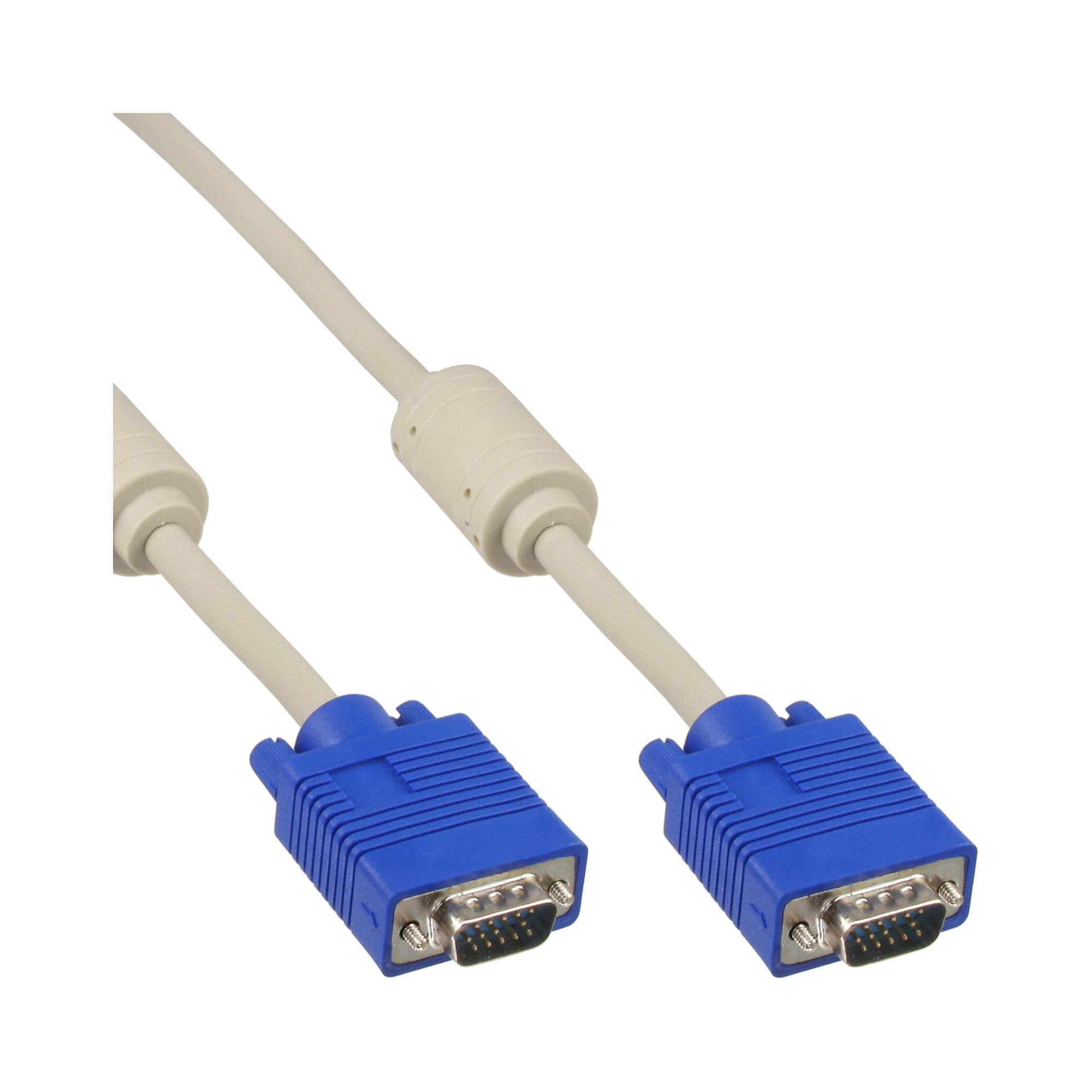 InLine S-VGA Kabel - 15pol HD Stecker / Stecker - grau - 0,3m